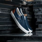 Blue leather slip on vans new arrivals