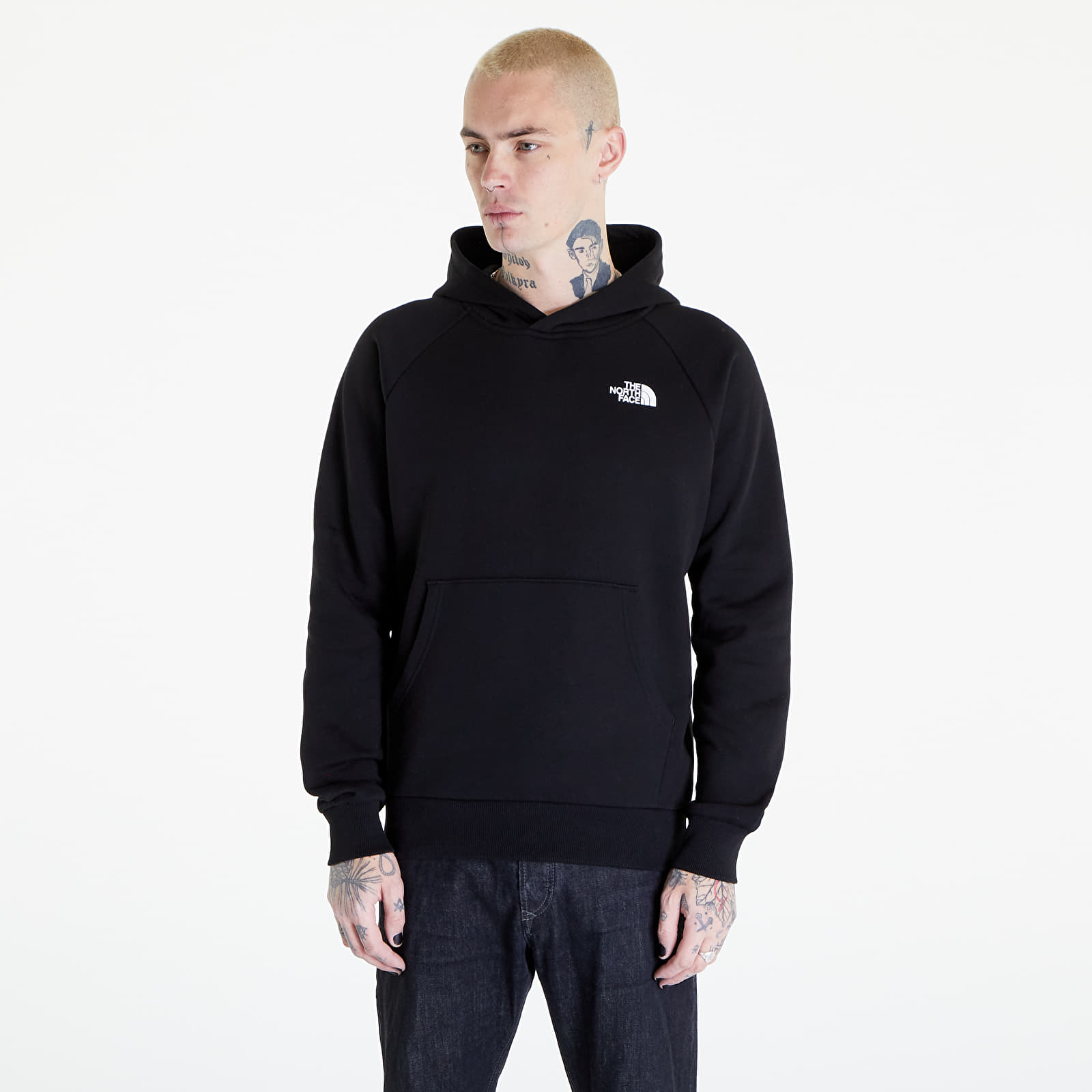 Mikiny The North Face Raglan Red Box Hoodie Black