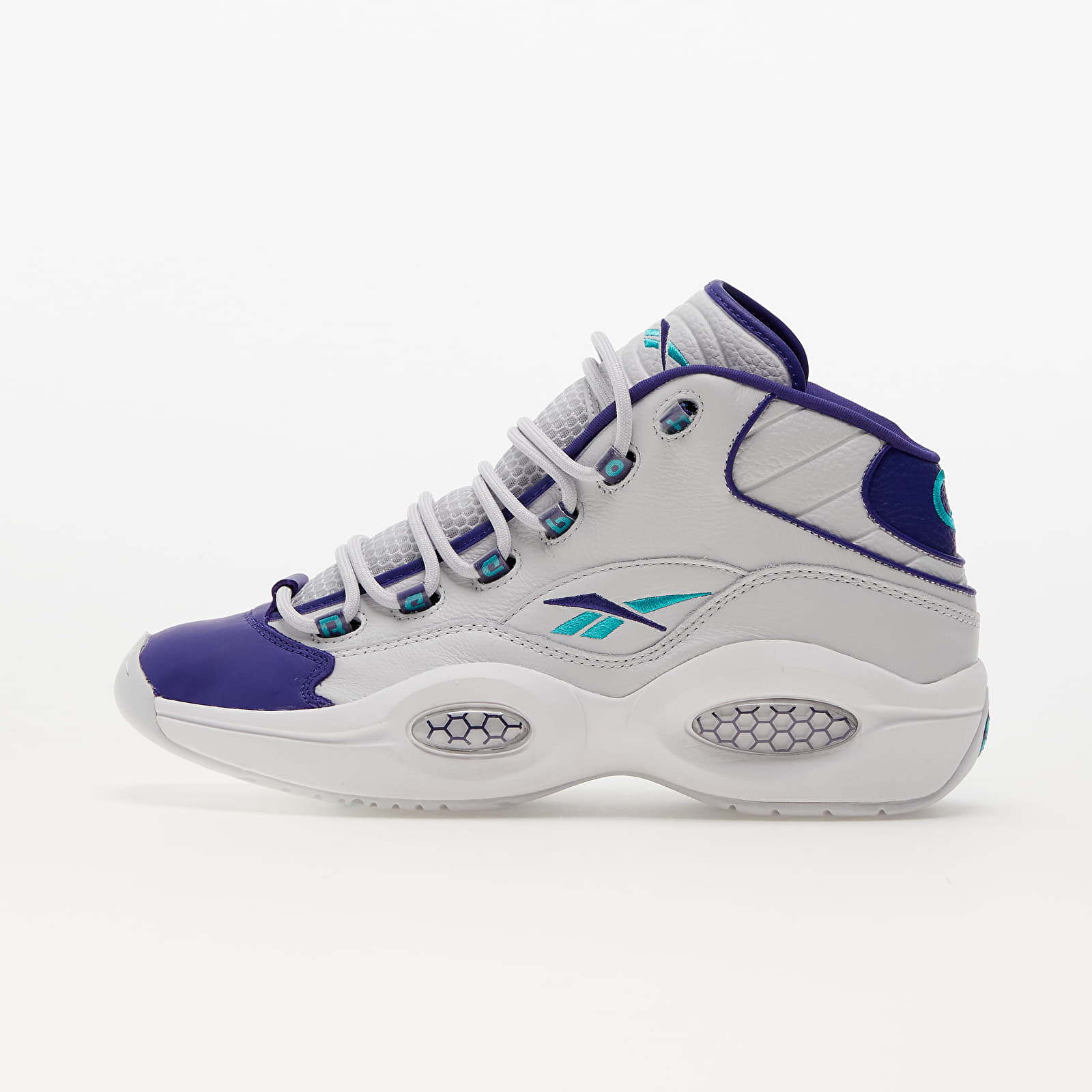 Men's shoes Reebok Question Mid Classic Grey 1/ Bold Purple/ Classic Teal
