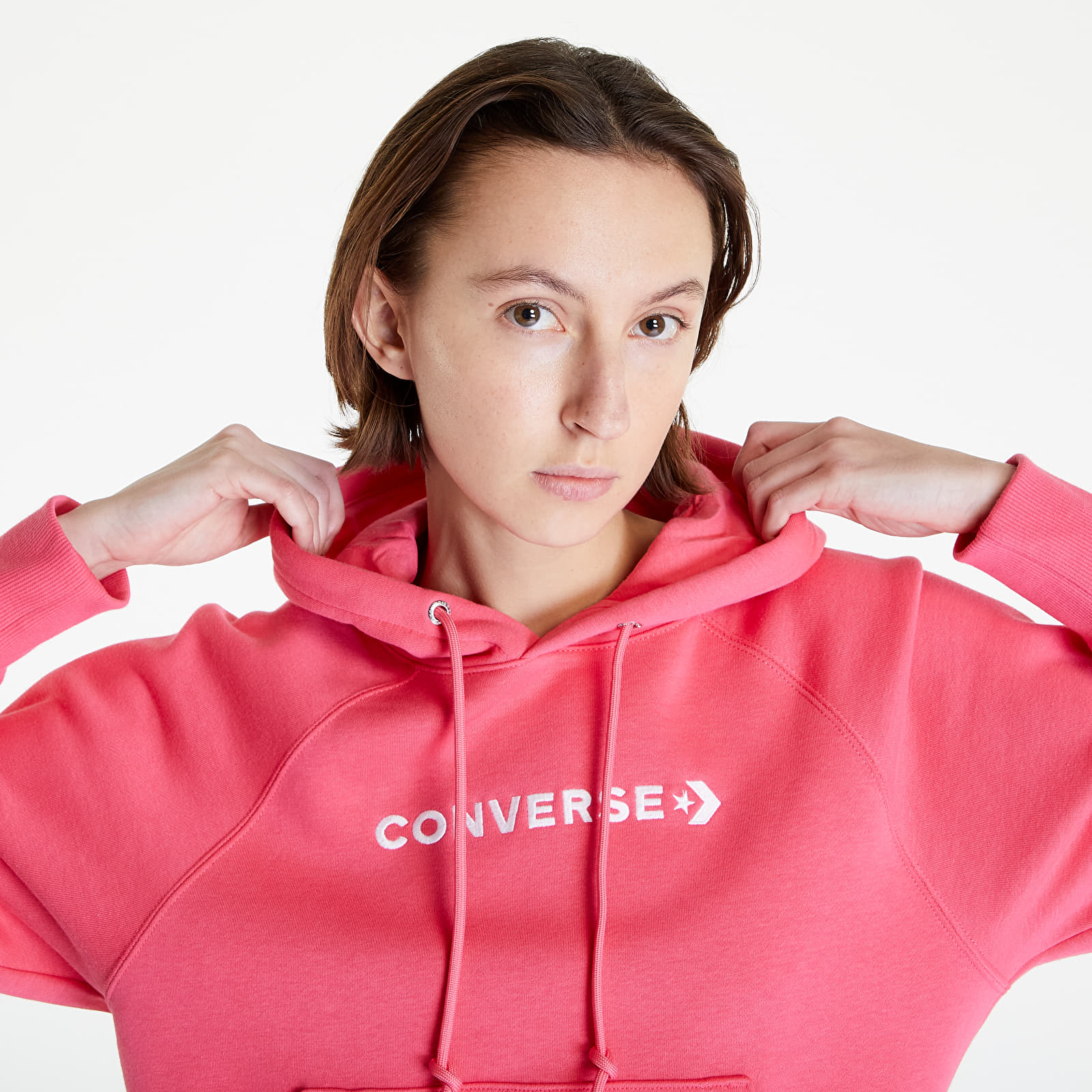 Sweatshirts Converse Wordmark Fleece Pullover Hoodie Strawberry