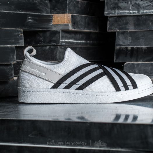 Men s shoes adidas White Mountaineering Superstar Slip On Primeknit Footwear White Core Black Footwear White Footshop