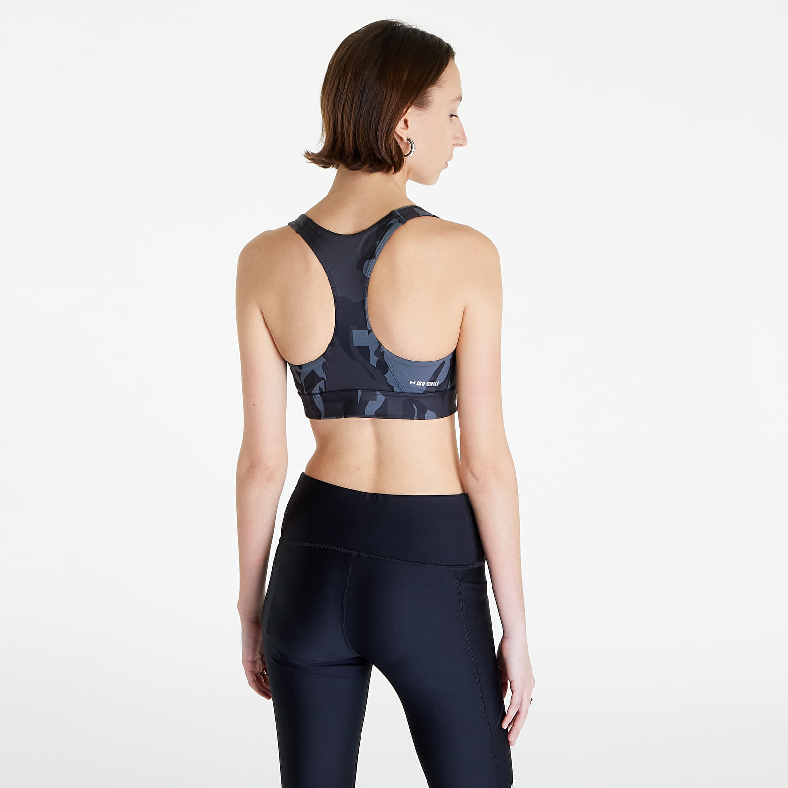 Podprsenky Under Armour Isochill Team Mid Bra Grey / Black