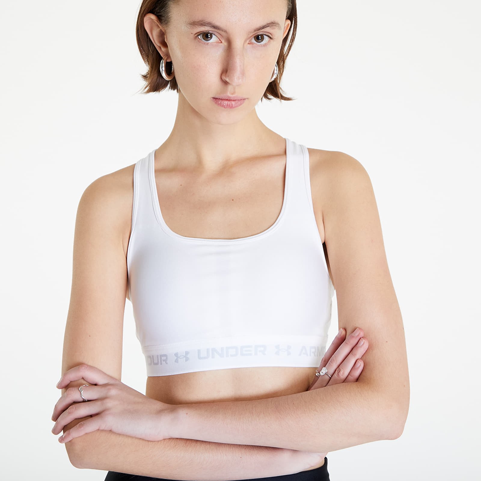 Sutien Under Armour W Crossback Mid Bra White/ Halo Gray