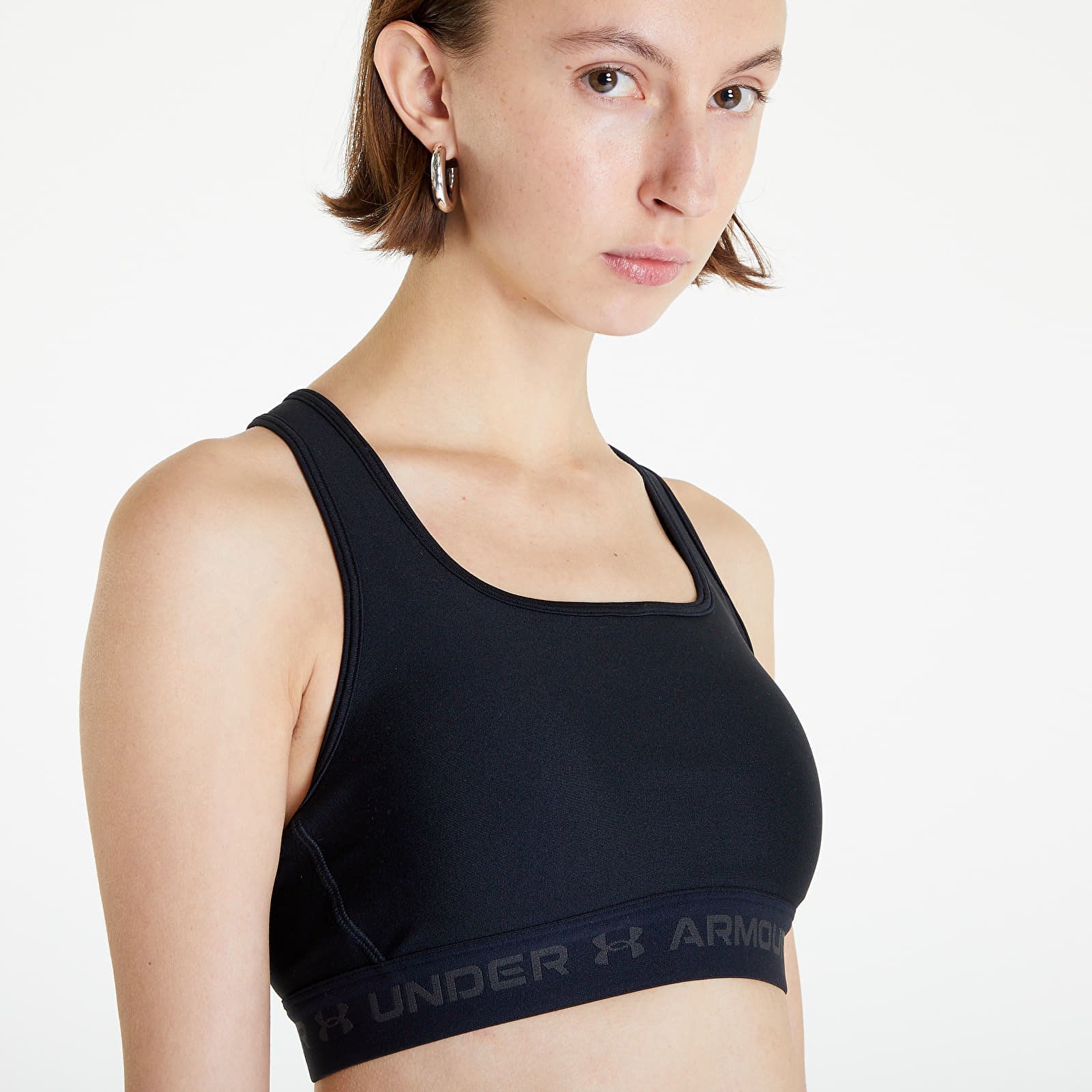 Under Armour W Crossback Mid Bra Black/ Jet Gray S