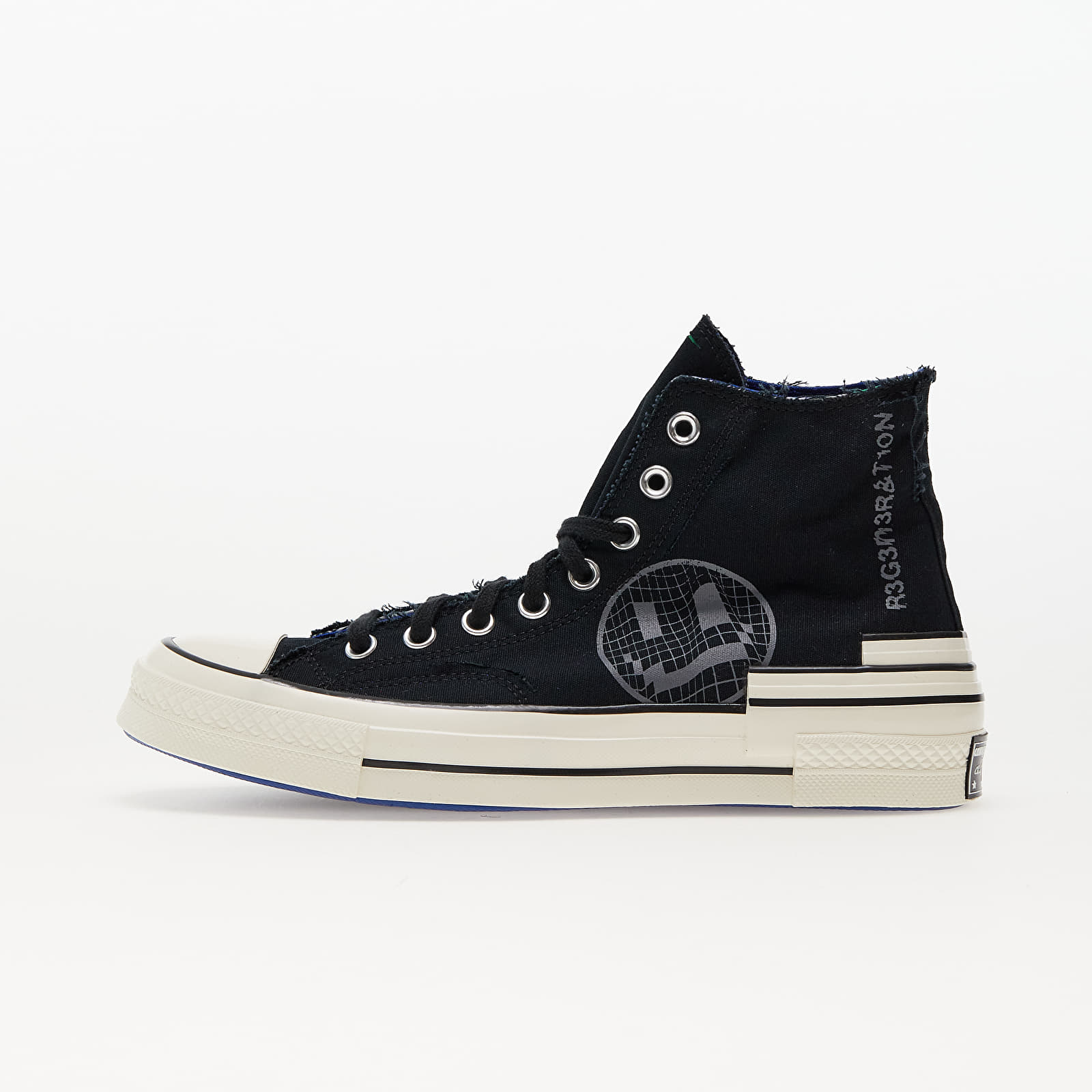 Férfi cipők Converse Chuck 70 Trippy Heel Black/ Iron Grey/ Blue