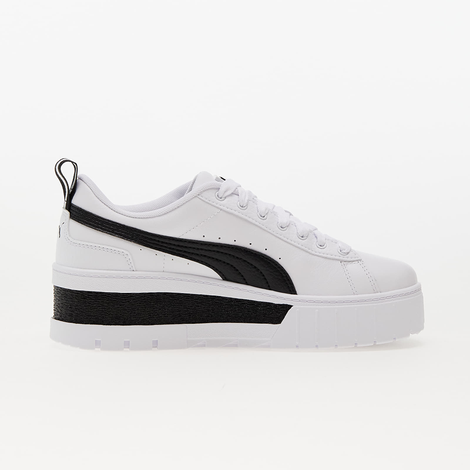 Puma black and white best sale platform shoes