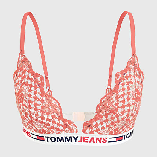 Bras Tommy Jeans ID Lace Unlined Triangle Bright Vermillion