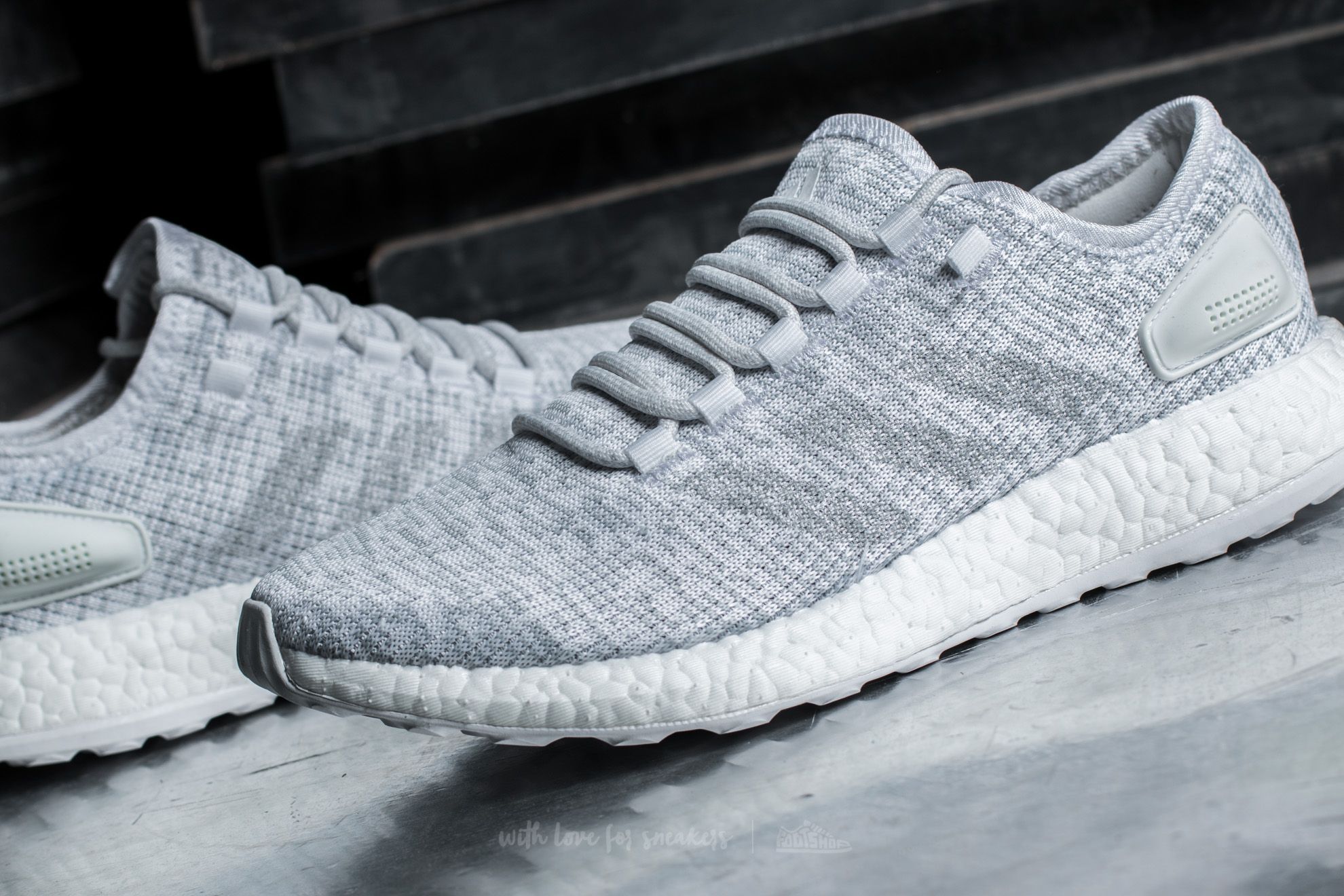 Adidas pure boost black/white/clear grey online