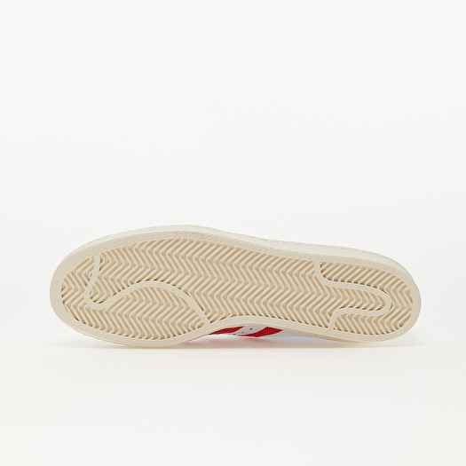 Adidas originals superstar og trainers in white and red clearance