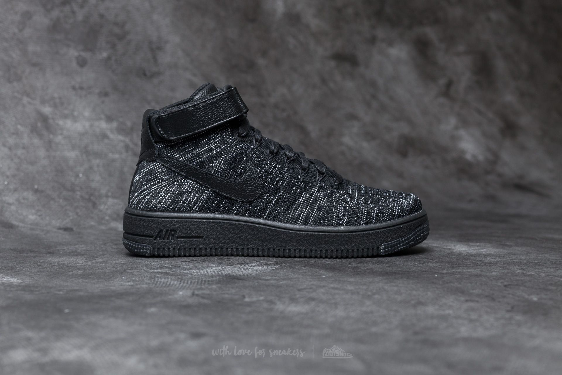 Zapatos Nike W Air Force 1 Flyknit Black/ Black-White