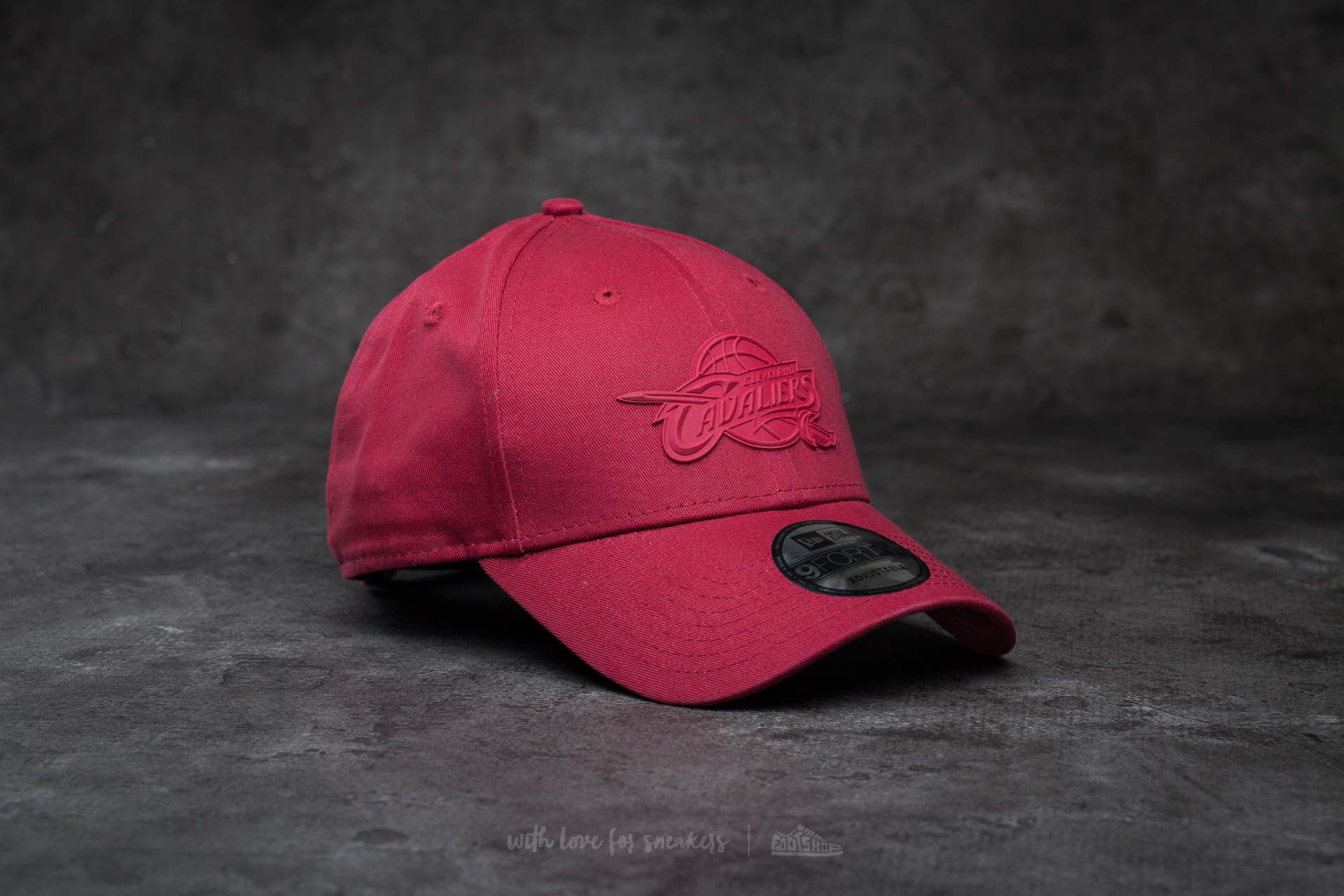Gorras planas New Era 9Forty NBA Rubber Logo Cleveland Cavaliers Cap Cardinal Red