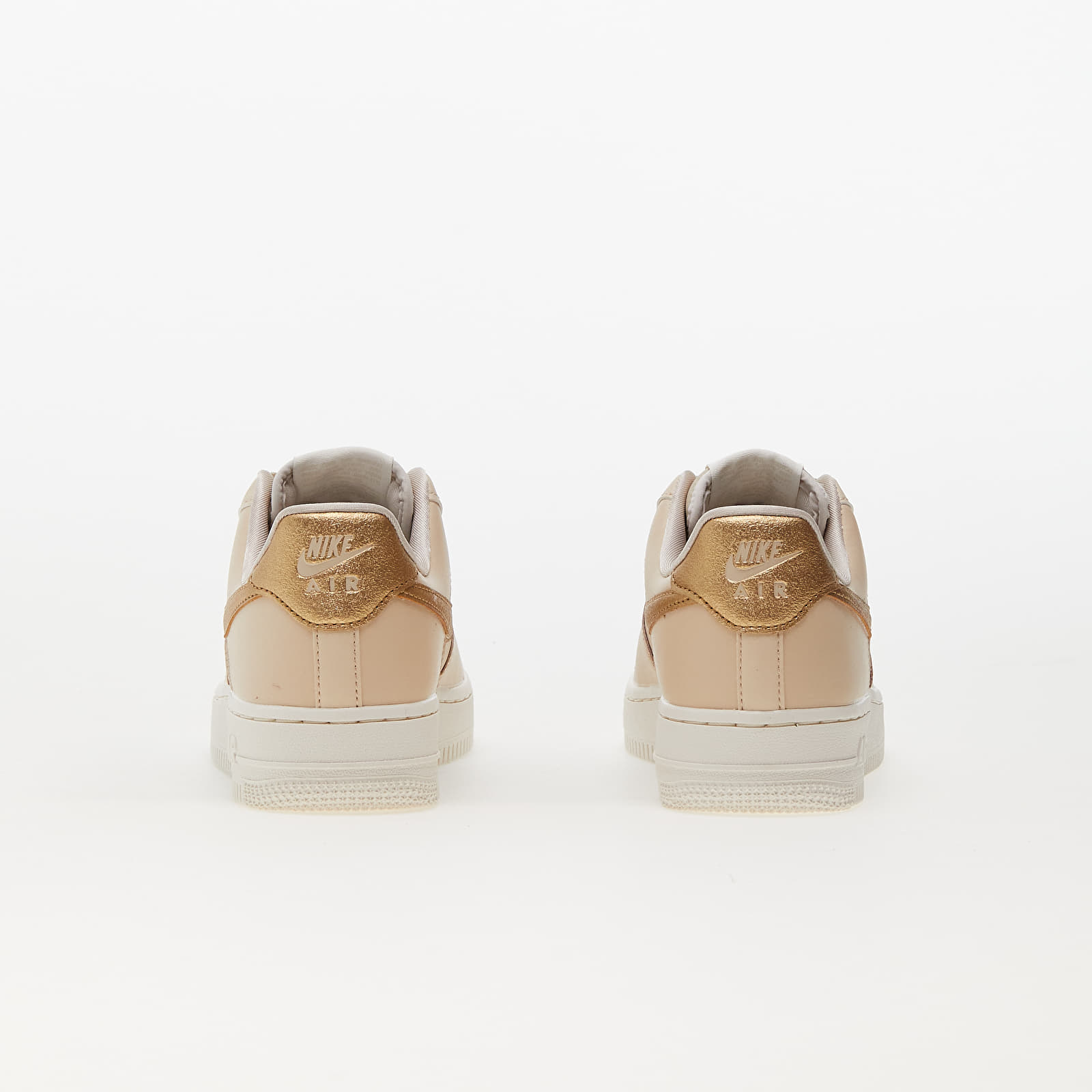 Nike air force 1 trainers white metallic rose hot sale gold