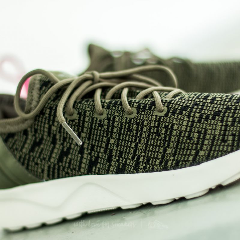 ショウ Women's shoes adidas ZX Flux ADV Virtue Sock W Olive Cargo/ Core