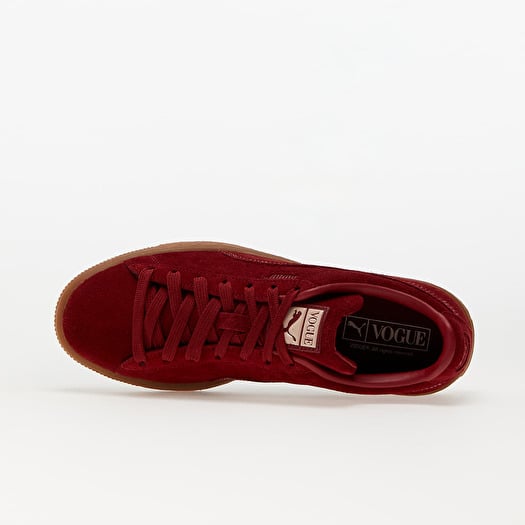 Burgundy puma suede womens top