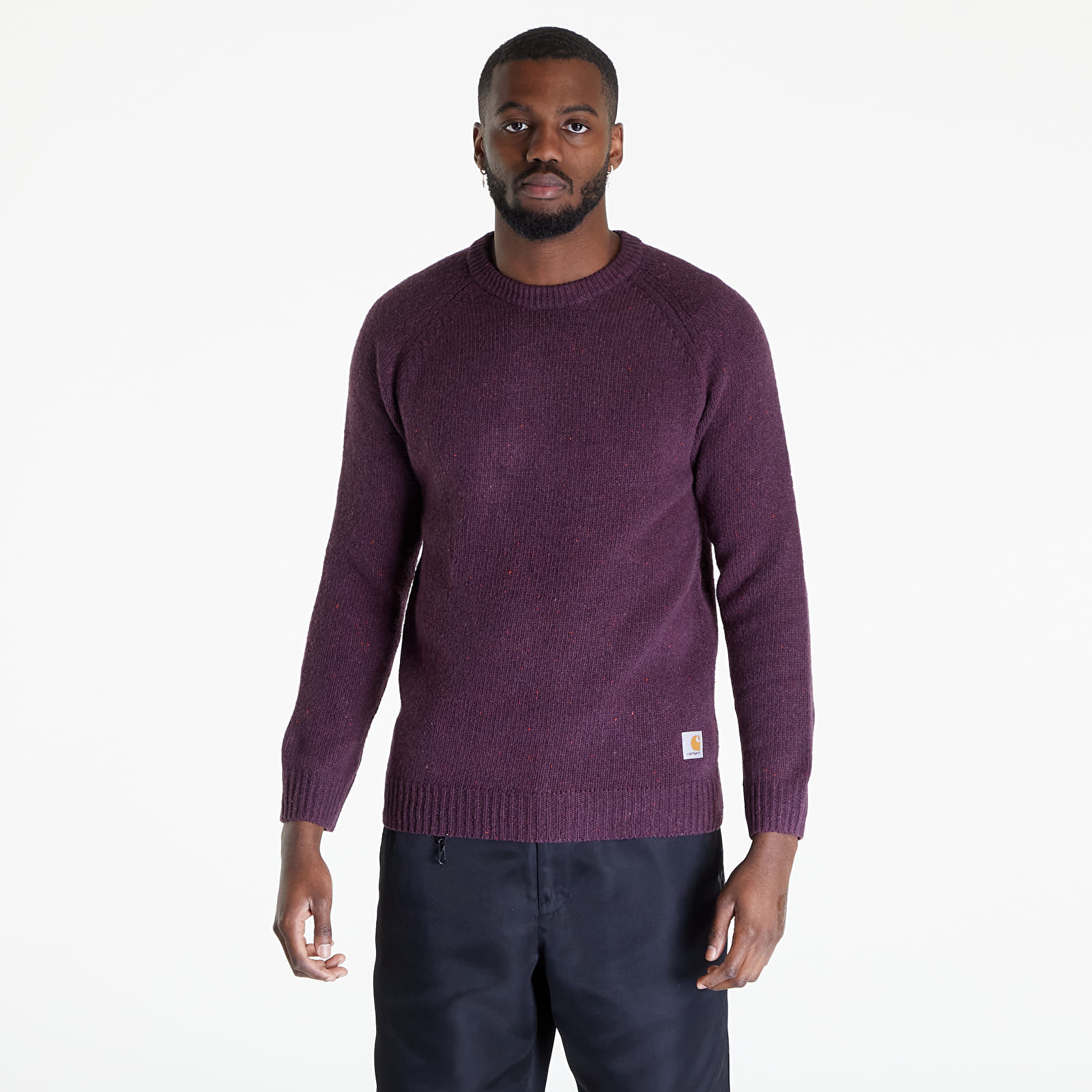 Sweaters Carhartt WIP Anglistic Sweater Speckled Dark Plum