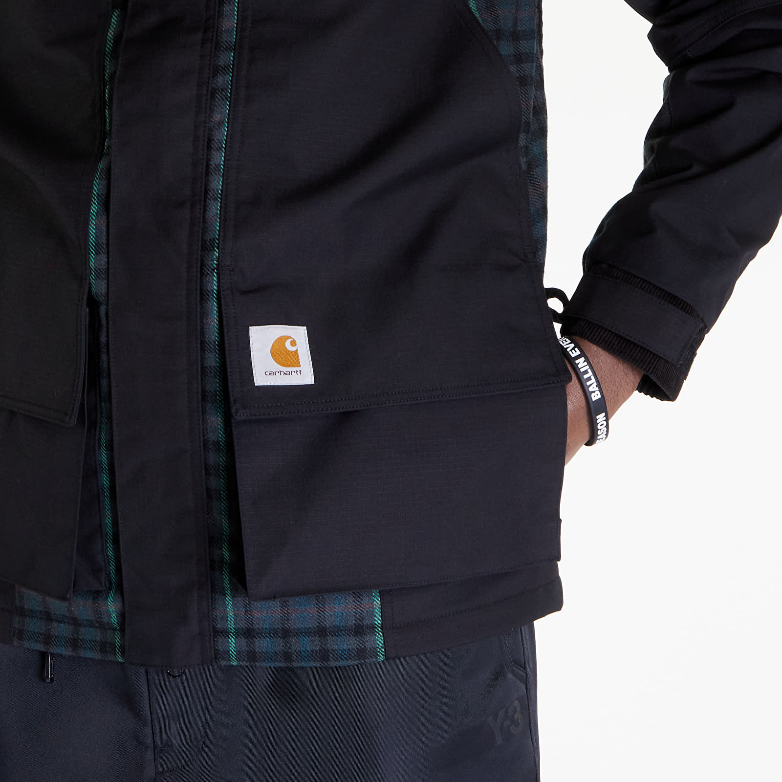 Jacken Carhartt WIP Highbury Jacket Black / Asher Check/ Blacksmith
