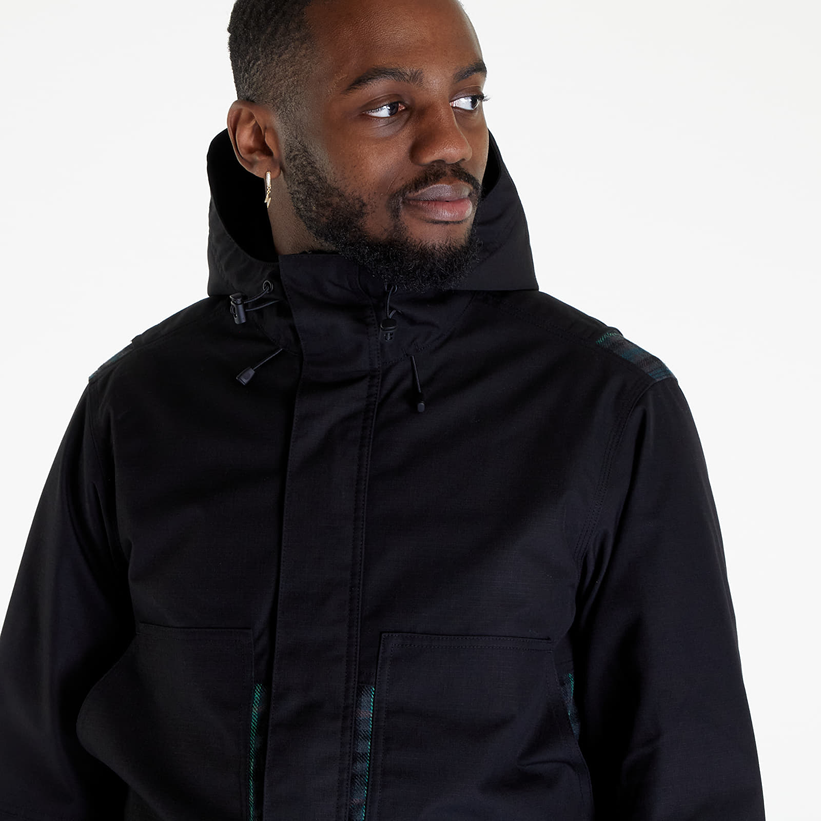 Jacken Carhartt WIP Highbury Jacket Black / Asher Check/ Blacksmith