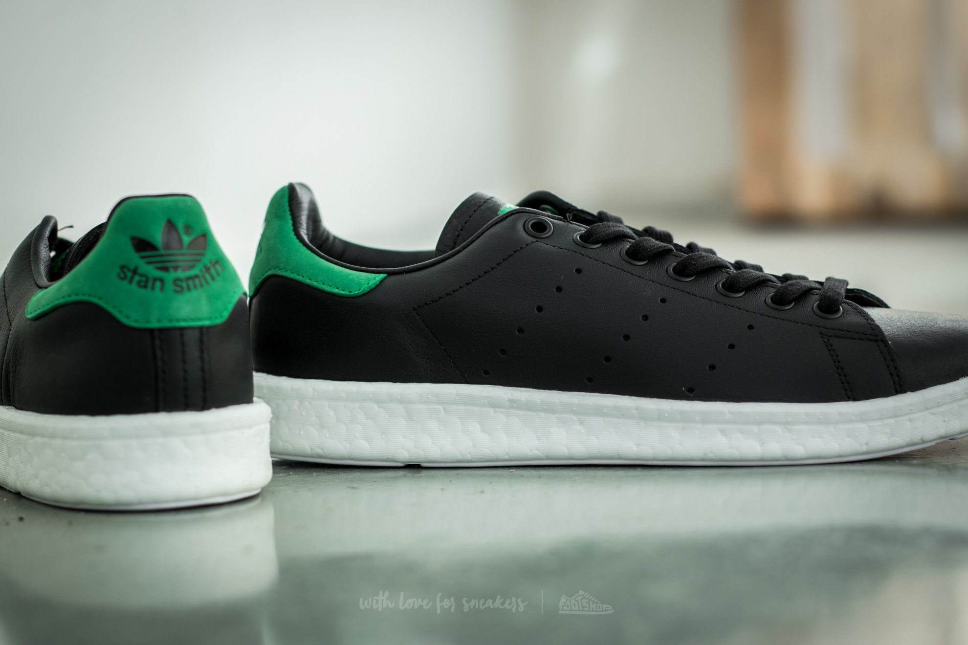Pánské tenisky a boty adidas Stan Smith Core Black/ Core Black/ Green