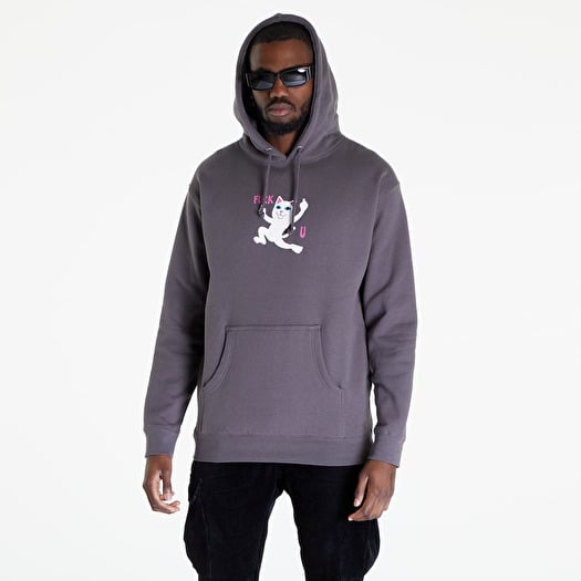 Hoodies and sweatshirts RIPNDIP F U Hoodie Charcoal Footshop