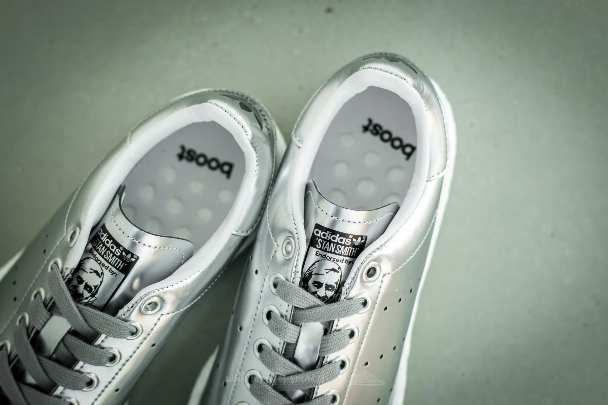 Stan smith femme metallic silver sales