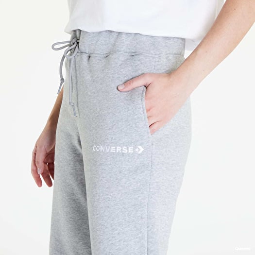 Pants and jeans Converse Wordmark Fleece Jogger Vintage Grey Heather |  Footshop