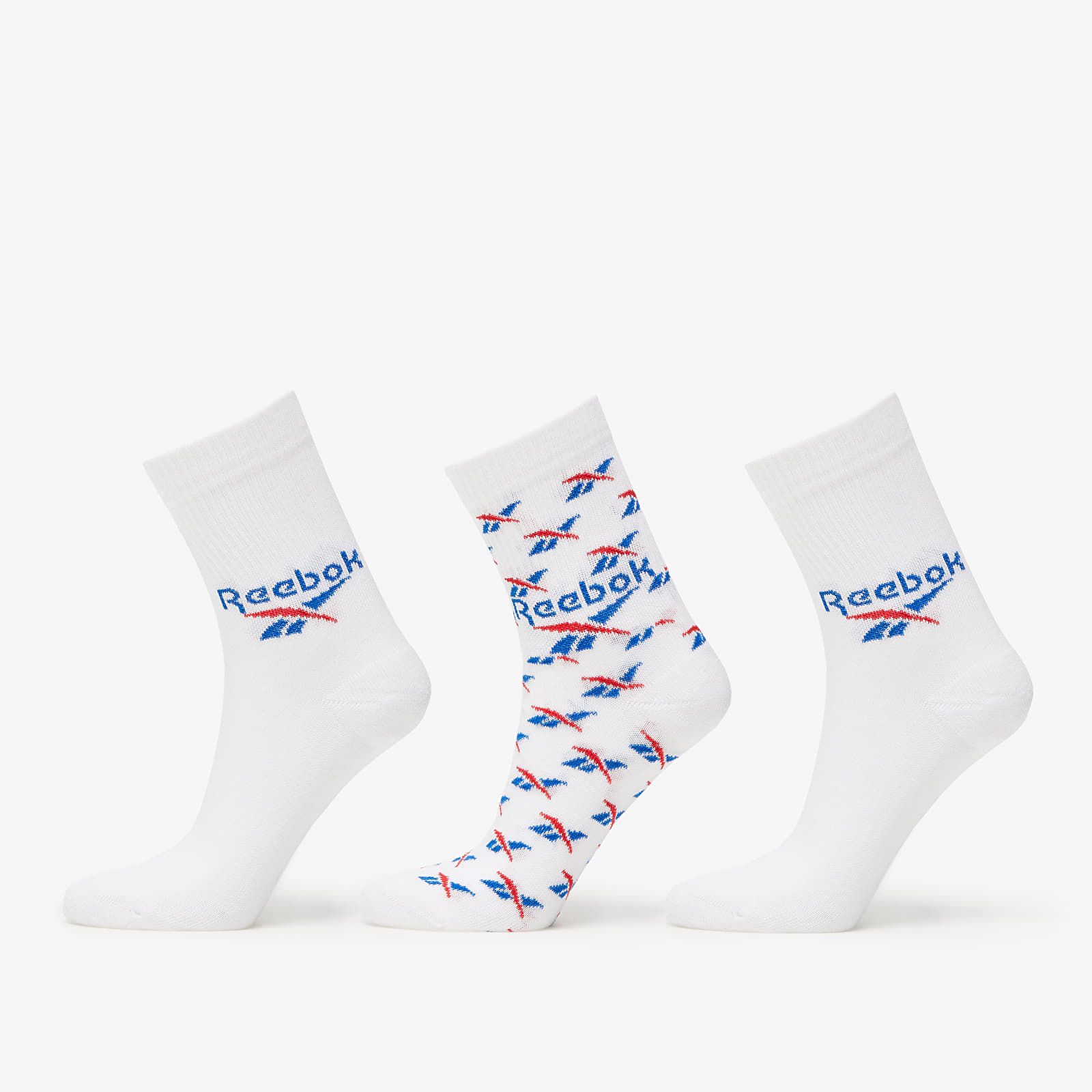 Socks Reebok Classics Fold Over Crew Socks 3 Pack White Vector
