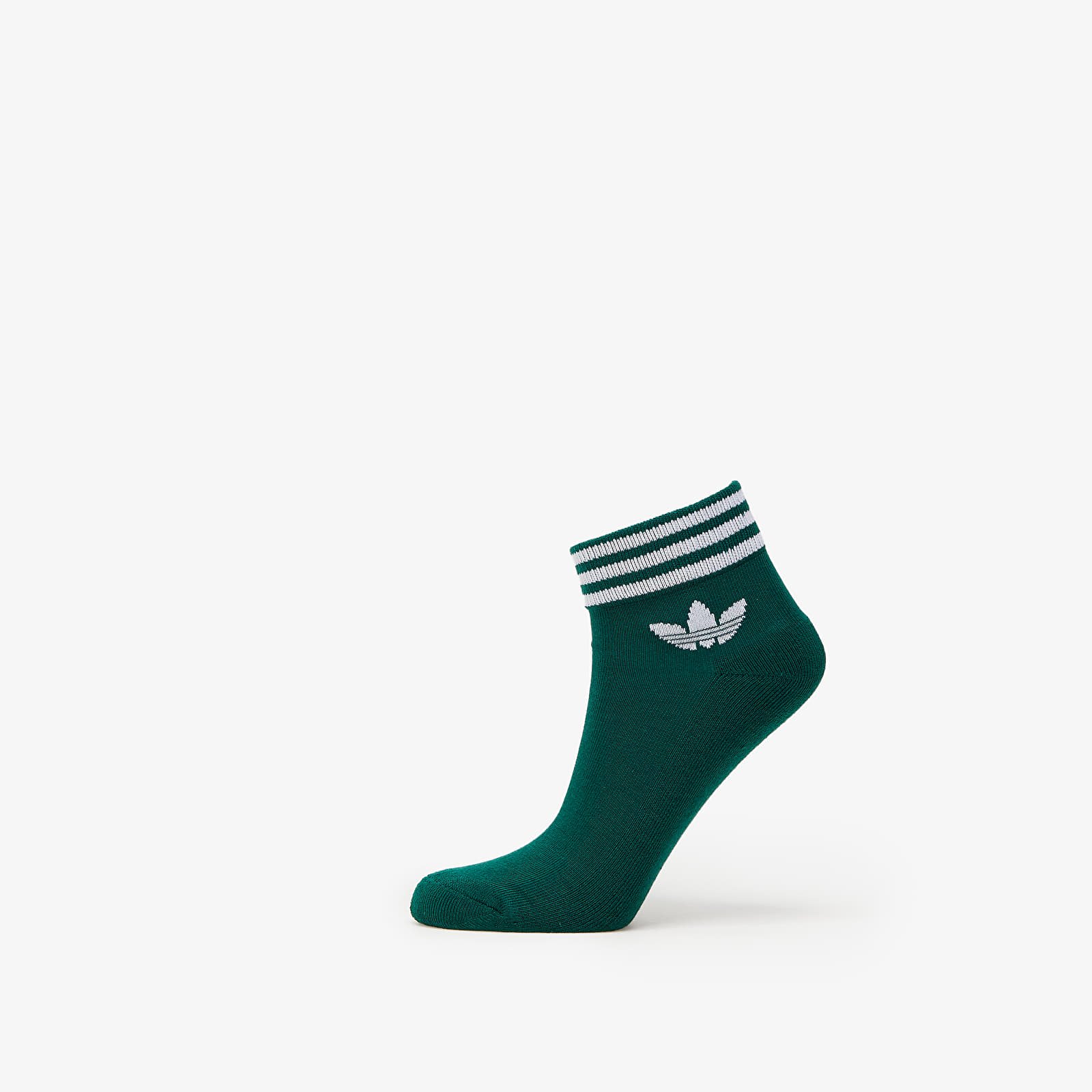 Socks adidas Trefoil Ankle Socks 3-Pack White/ Dark Green/ Victory Blue