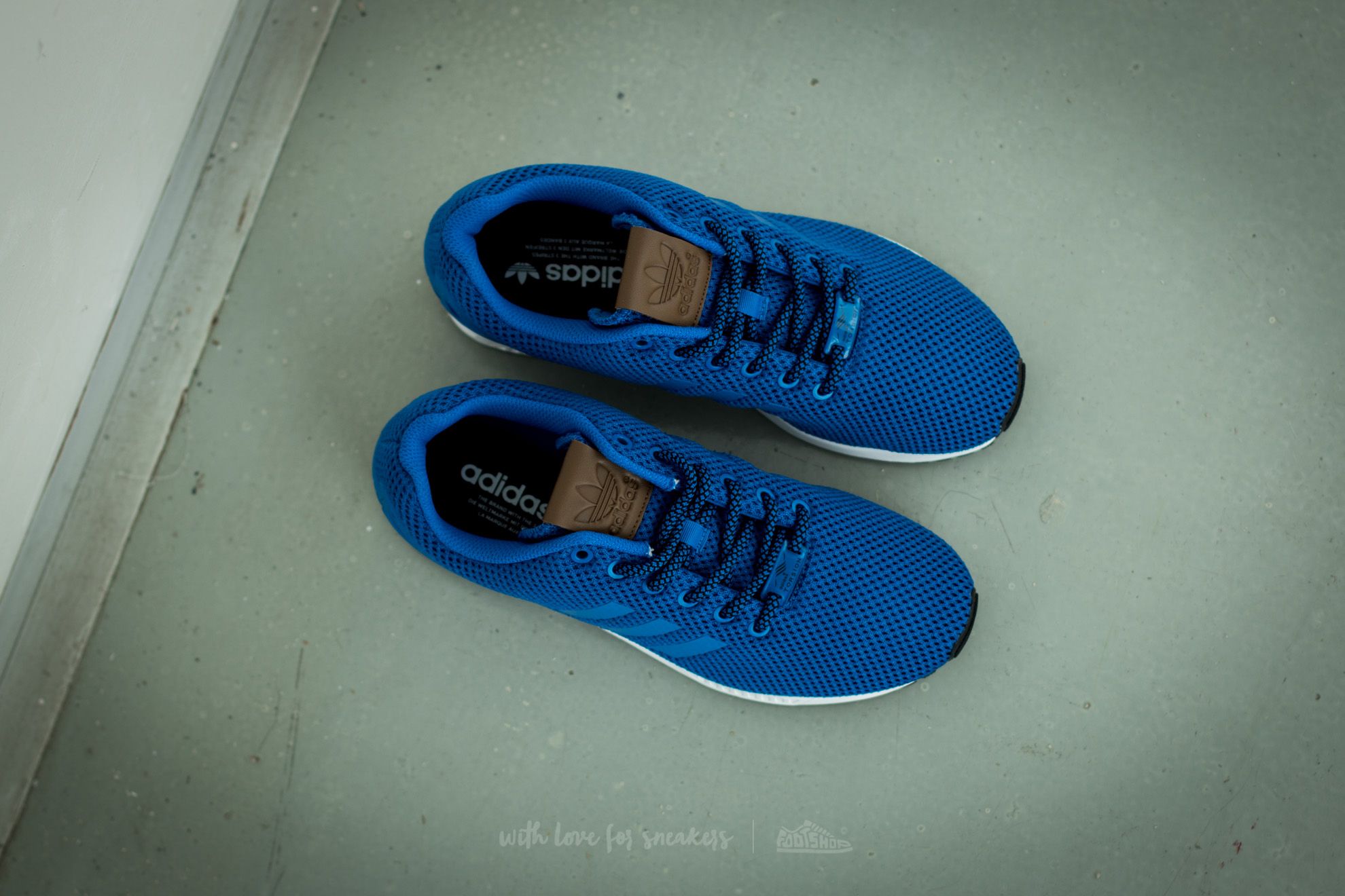 Men's shoes adidas ZX Flux Blue/ Blue/ Ftw White