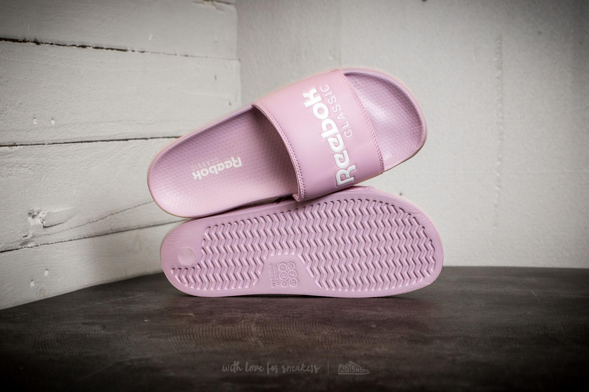 Férfi cipők Reebok Classic Slide Shell Purple/ White
