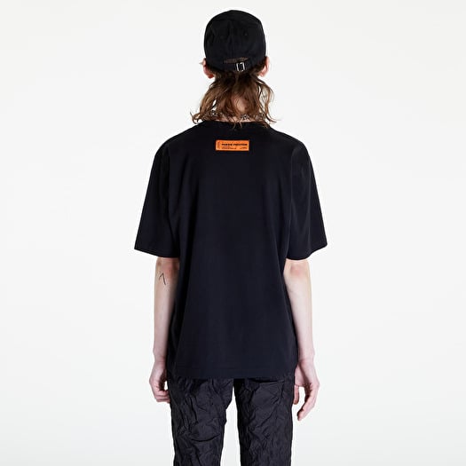 ★Heron Preston★ Logo Graphic Print Short Sleeve T-Shirt Bl Heron Preston Abstract Heron Print T-Shirt Black/Orange