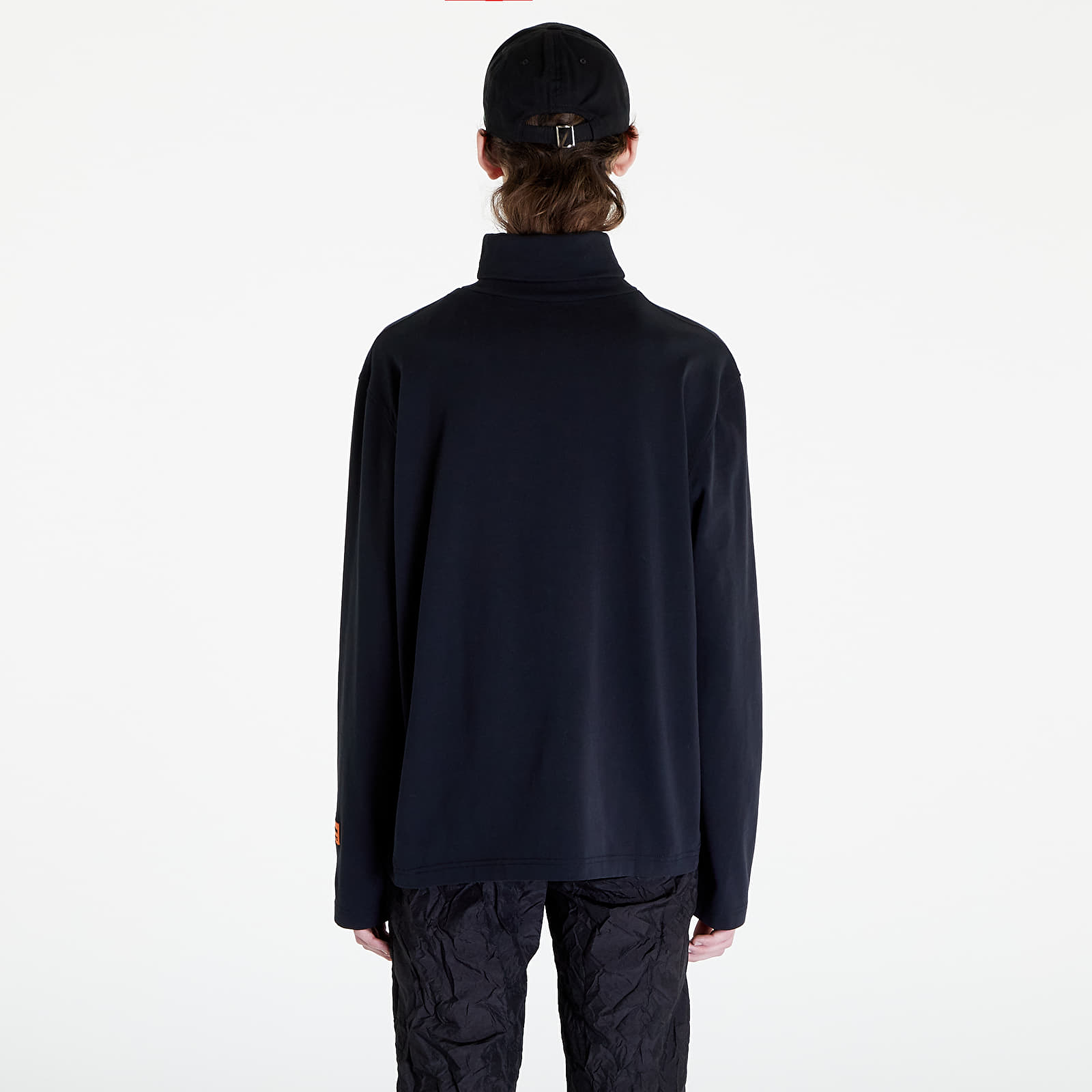T-shirts Heron Preston HPNY Embroidered Rollneck Long Sleeve Tee Black/ White