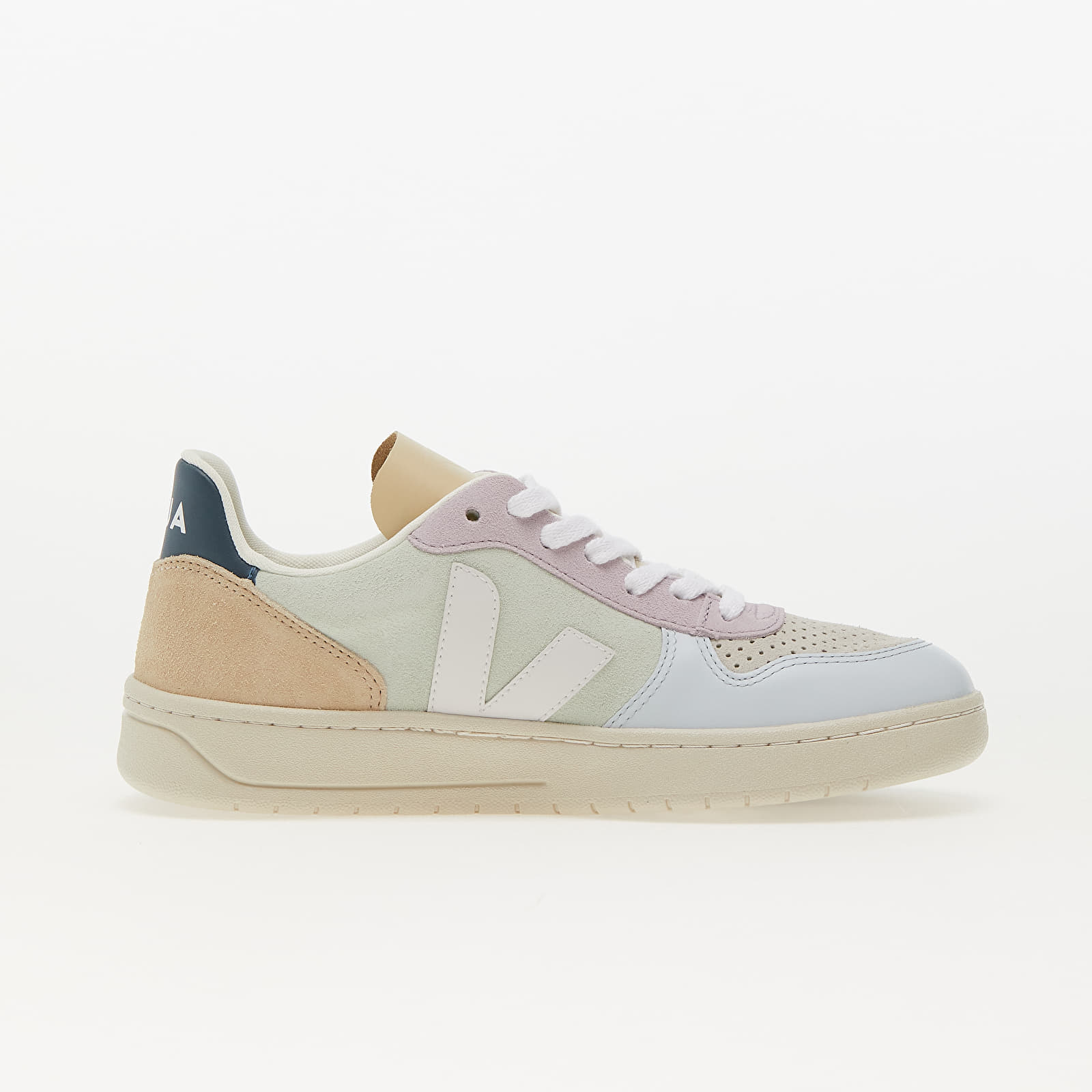 Női cipők Veja V-10 Suede Jade White/ Multico