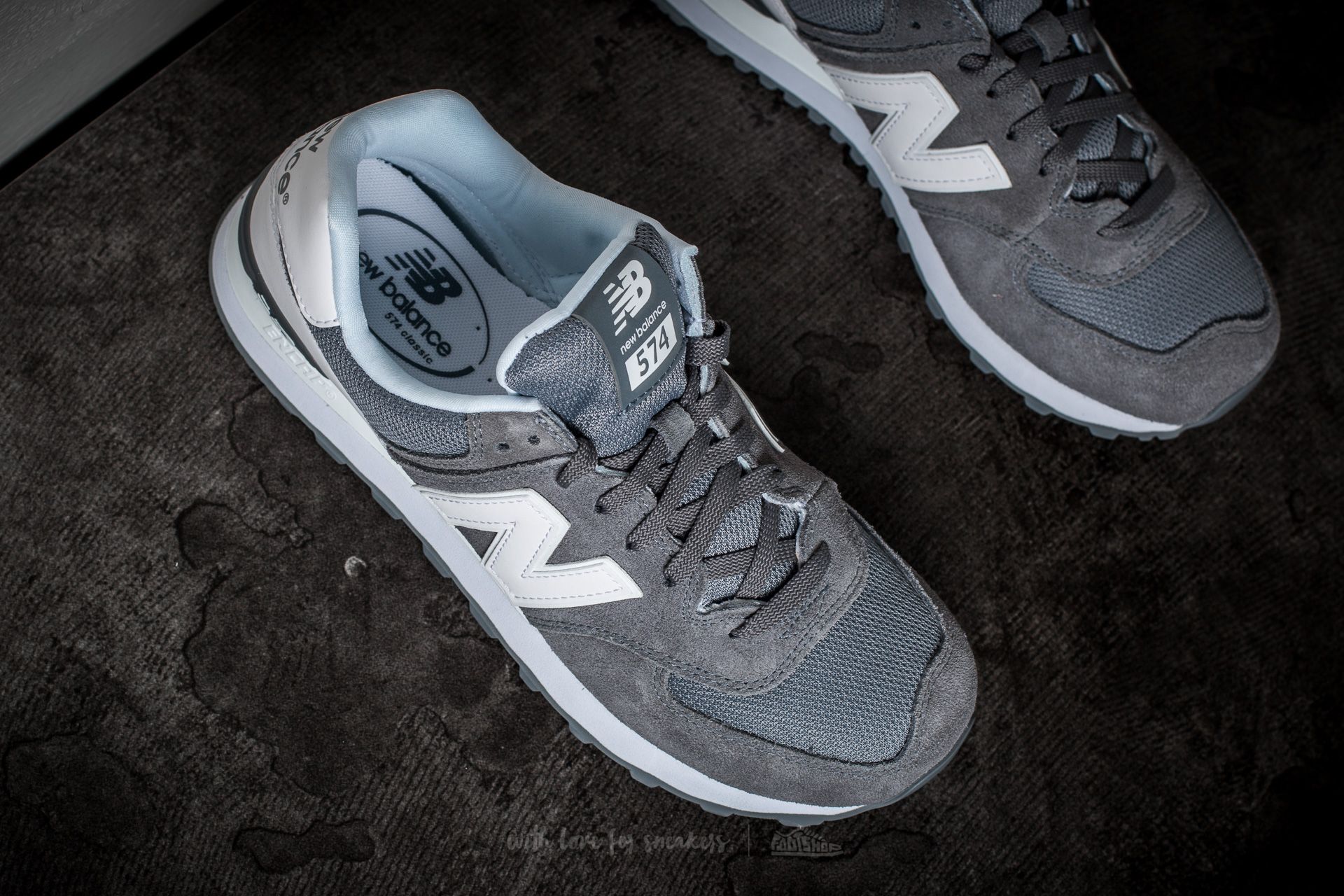 Herresko New Balance 574 Grey/ White