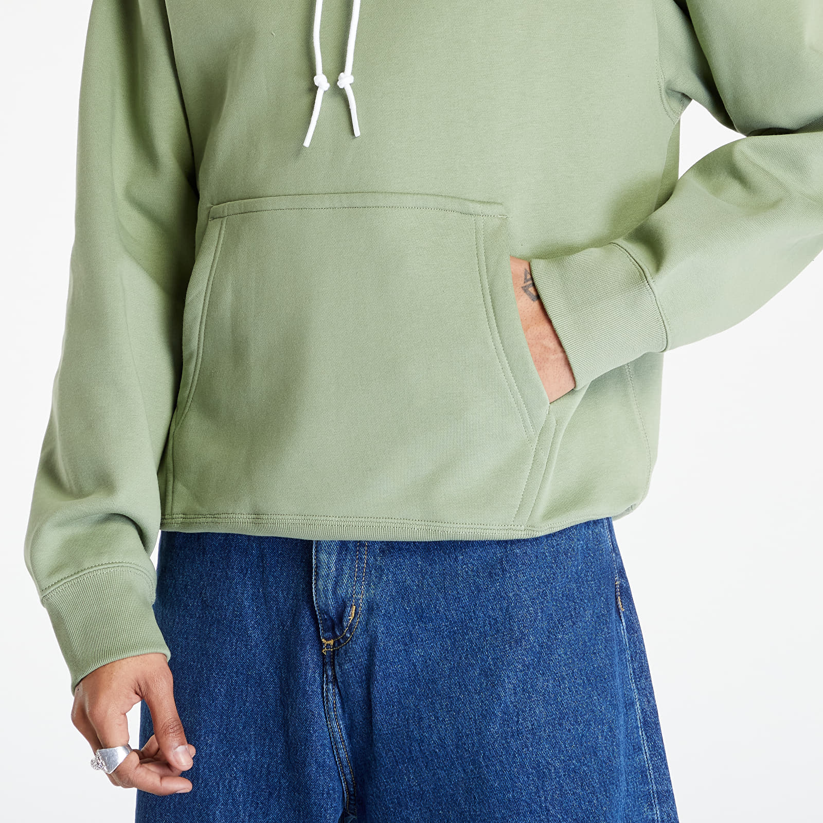 Hoodies and sweatshirts  Nike Solo Swoosh Men's Fleece Pullover Hoodie Oil Green/ White