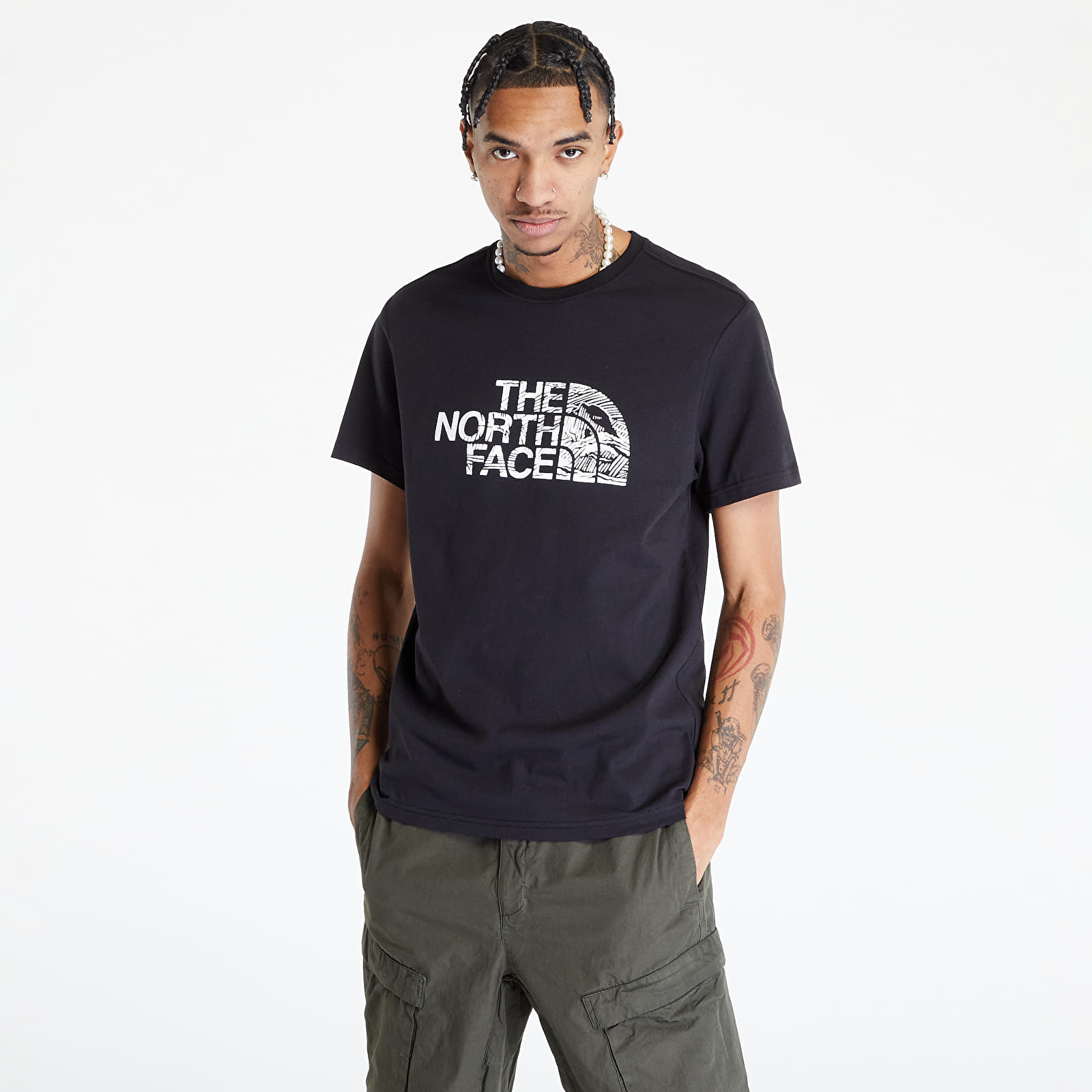 T-shirts The North Face S/S Woodcut Dome Tee Black