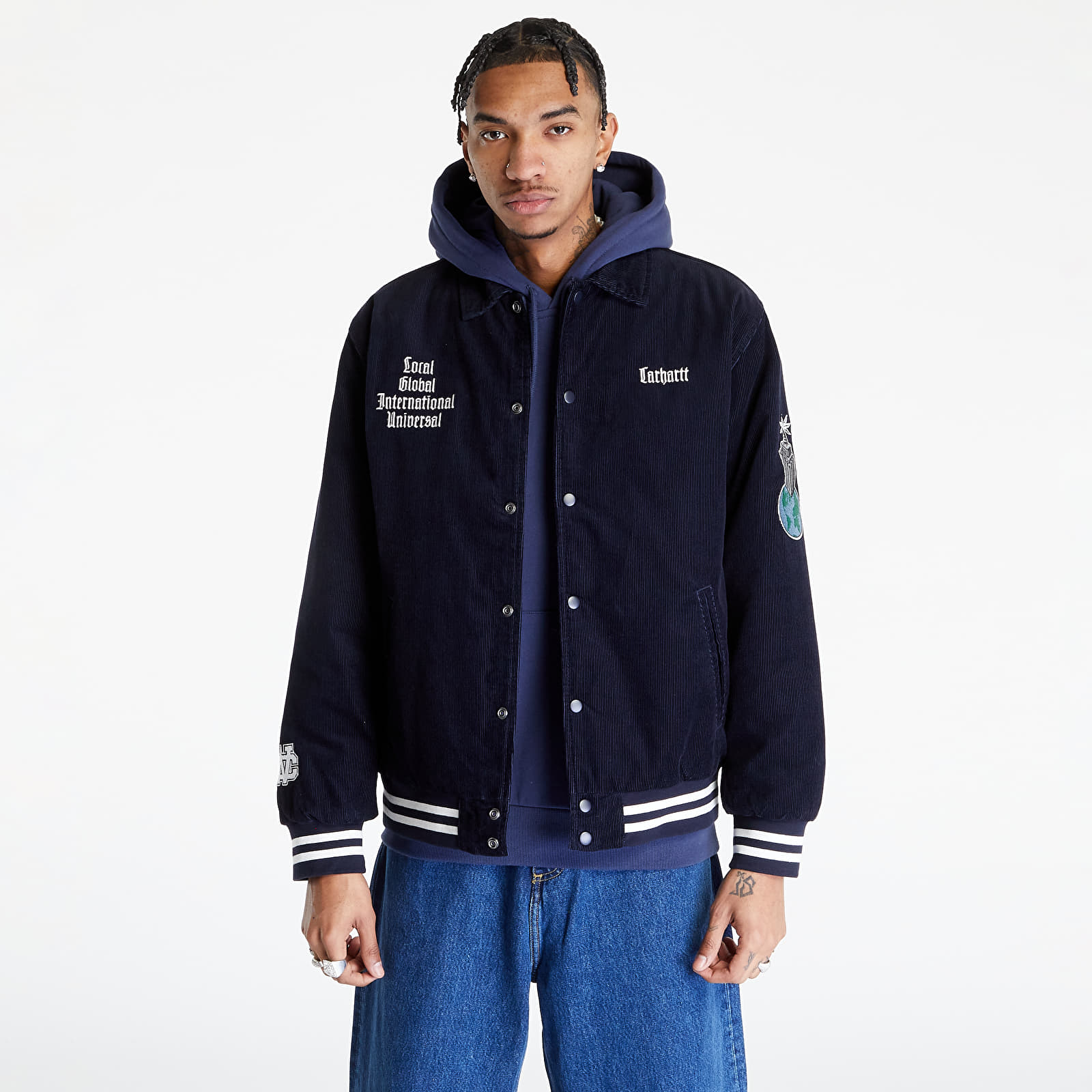 Chaquetas Carhartt WIP Letterman Jacket Dark Navy/ Wax