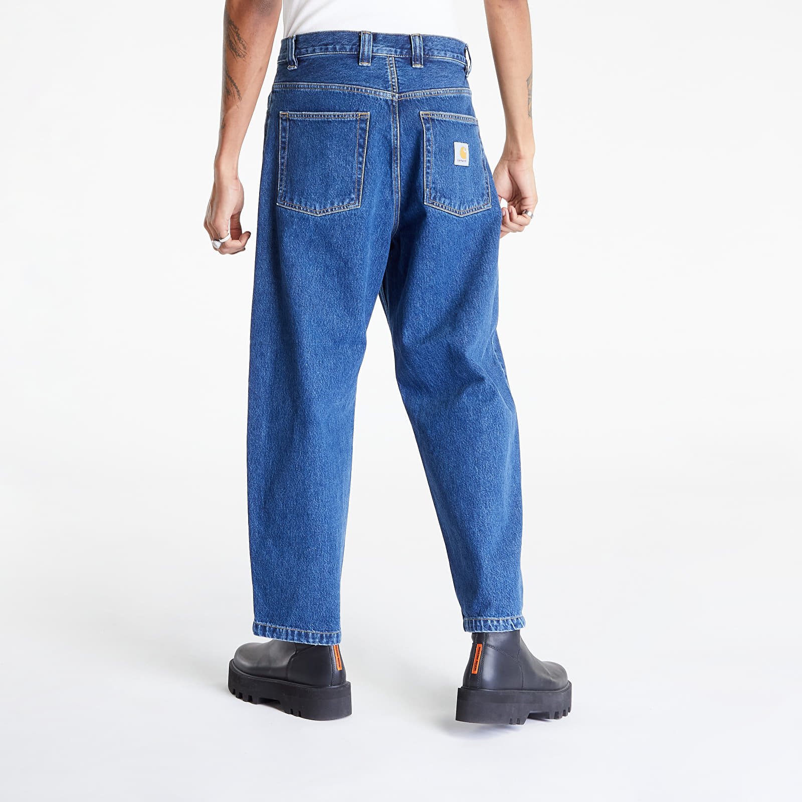 Nadrágok Carhartt WIP Brandon Pant Blue Stone Washed