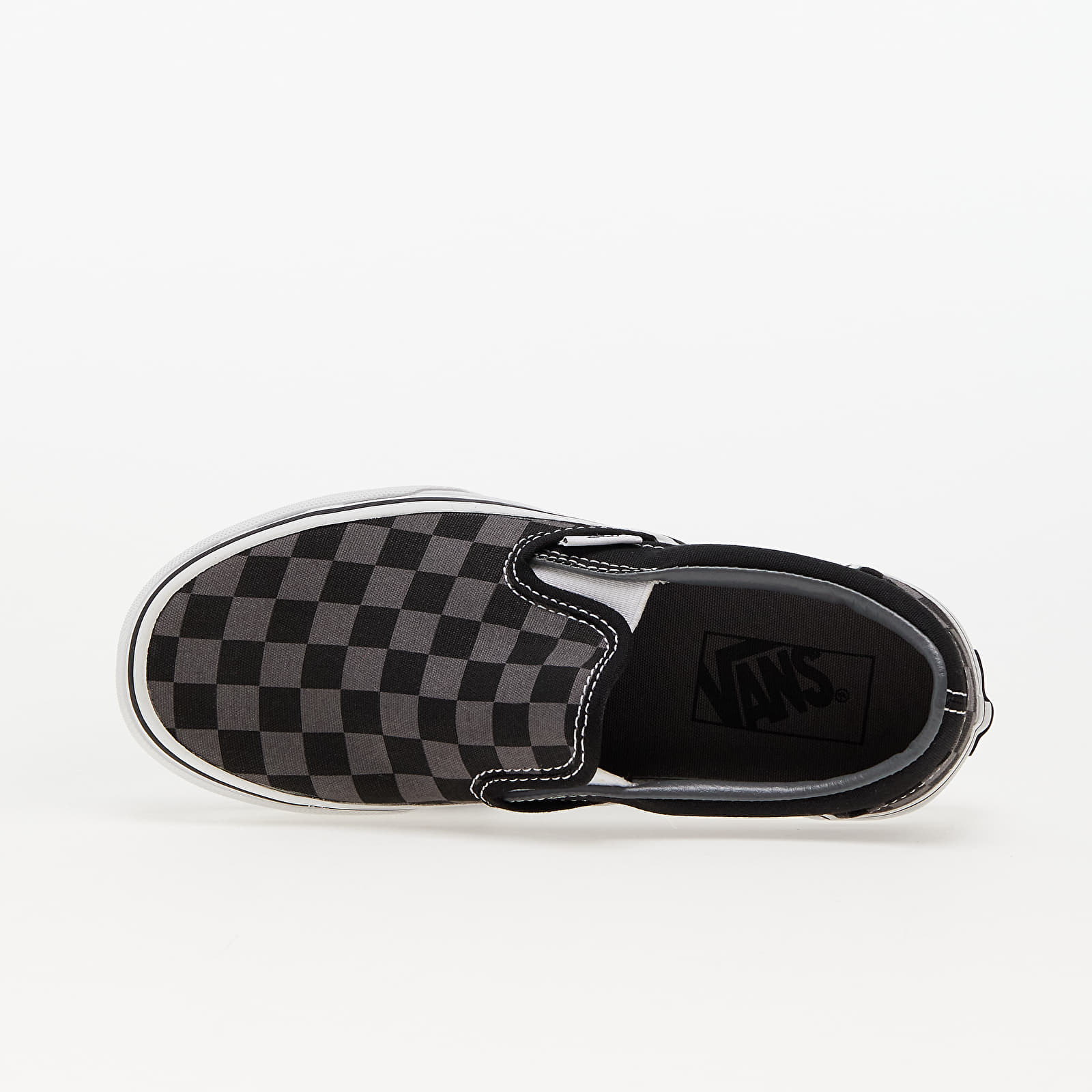 Black and pewter checkered vans sales