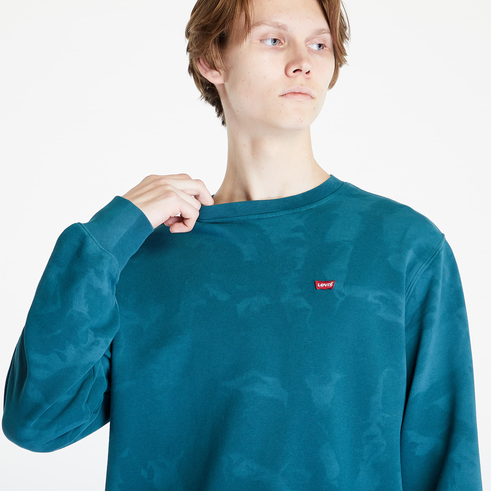 Bluzy Levi's® Original Housemark Crewneck Sweatshirt Solar Dye Atlantic Deep