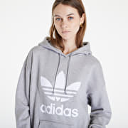Sweatjacken und Sweatshirts adidas Trefoil Hoodie Medium Grey Heather White Footshop