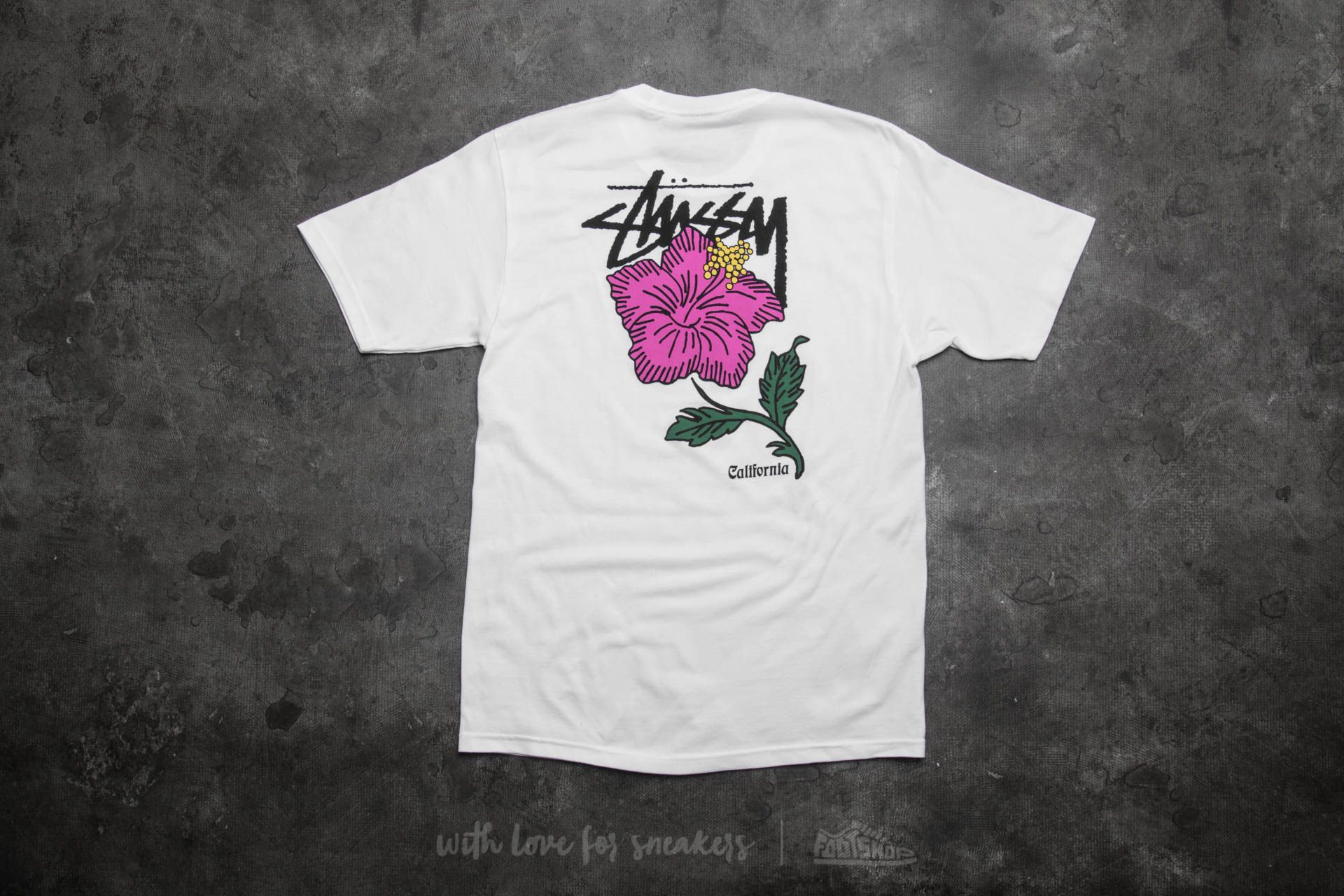Camisetas Stüssy Cali Rose Tee White