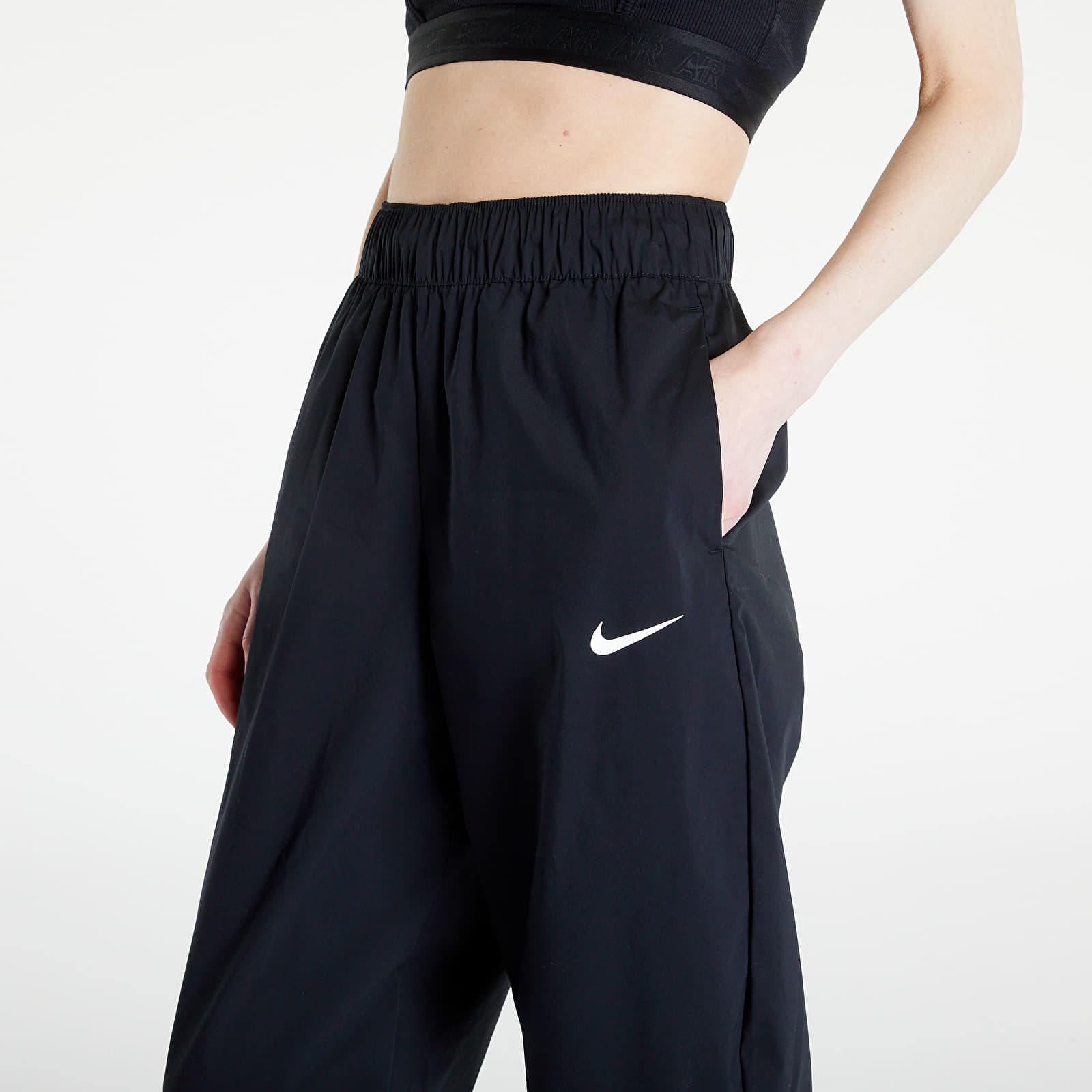 Pants and jeans Nike Sportswear Essential Women's High-Rise Curve Pants  Black/ White