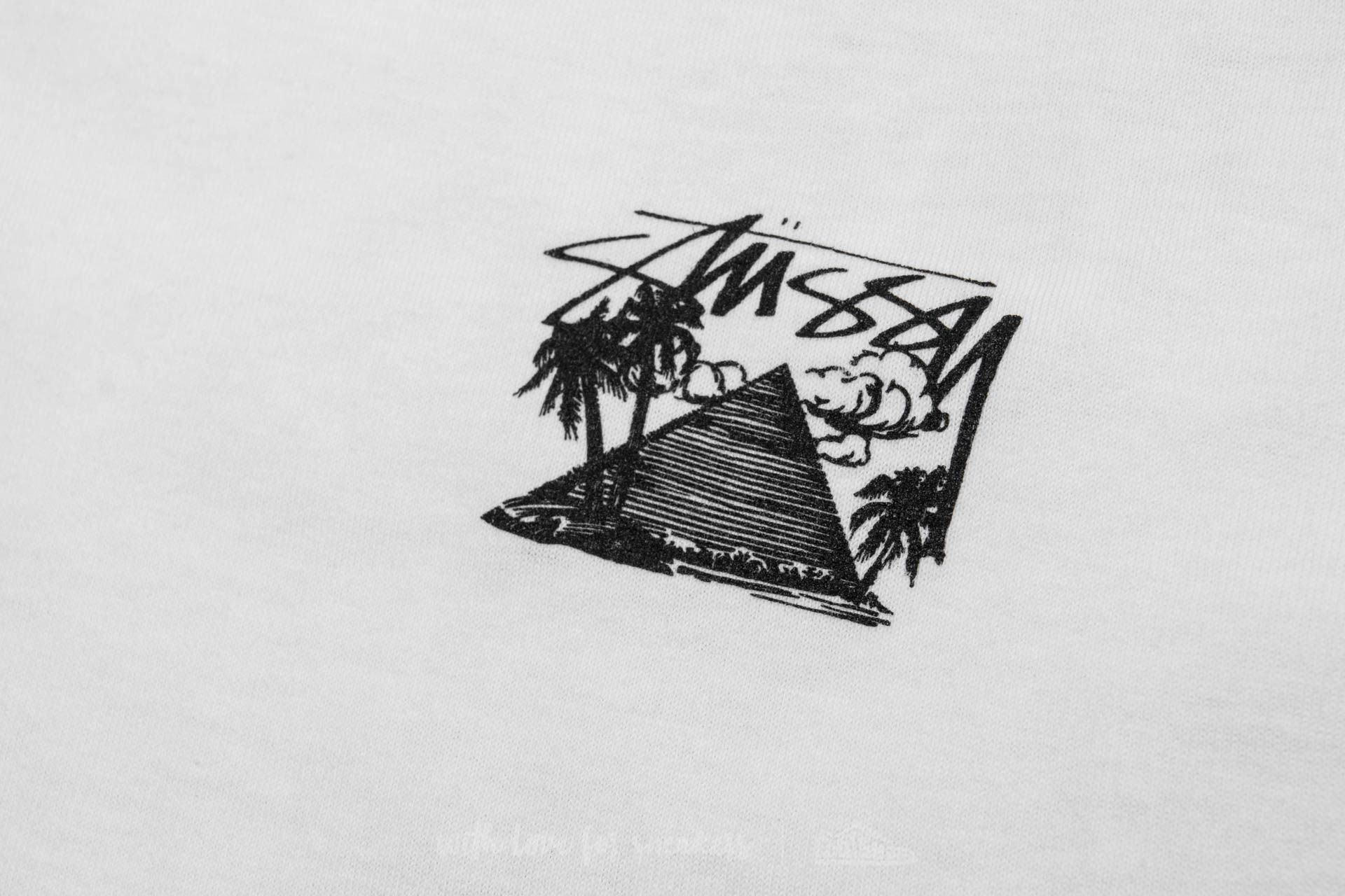 Marškinėliai ir marškinėliai Stüssy Giza Tee White