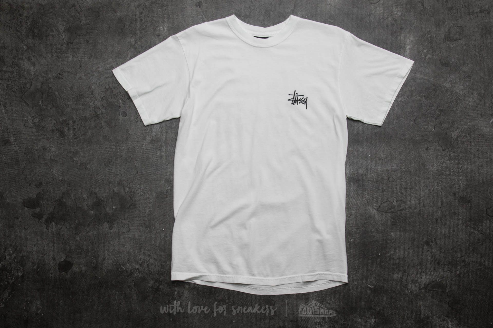 Trička a košile Stüssy Basic Pigment Dyed Tee Natural