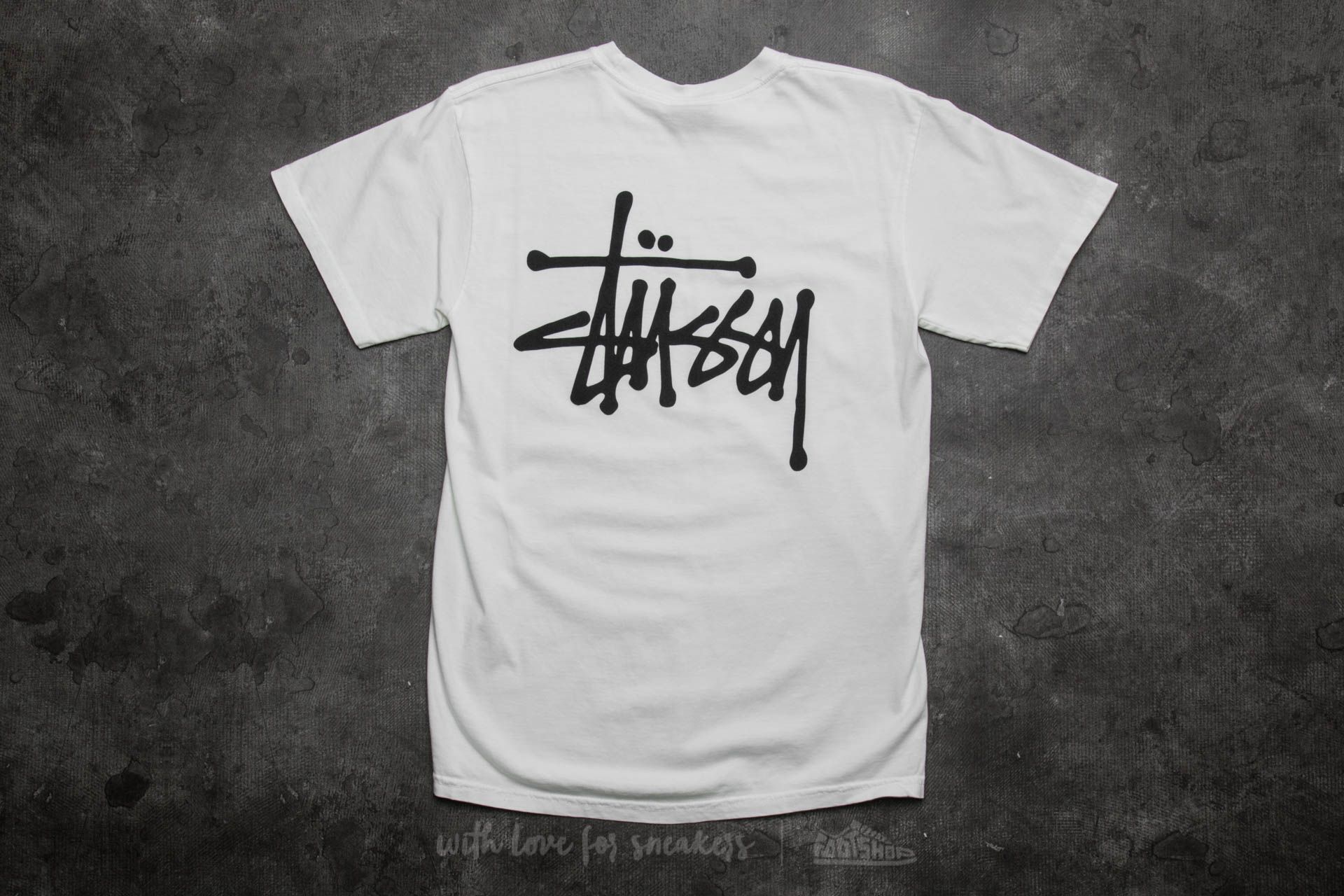 Trička a košile Stüssy Basic Pigment Dyed Tee Natural