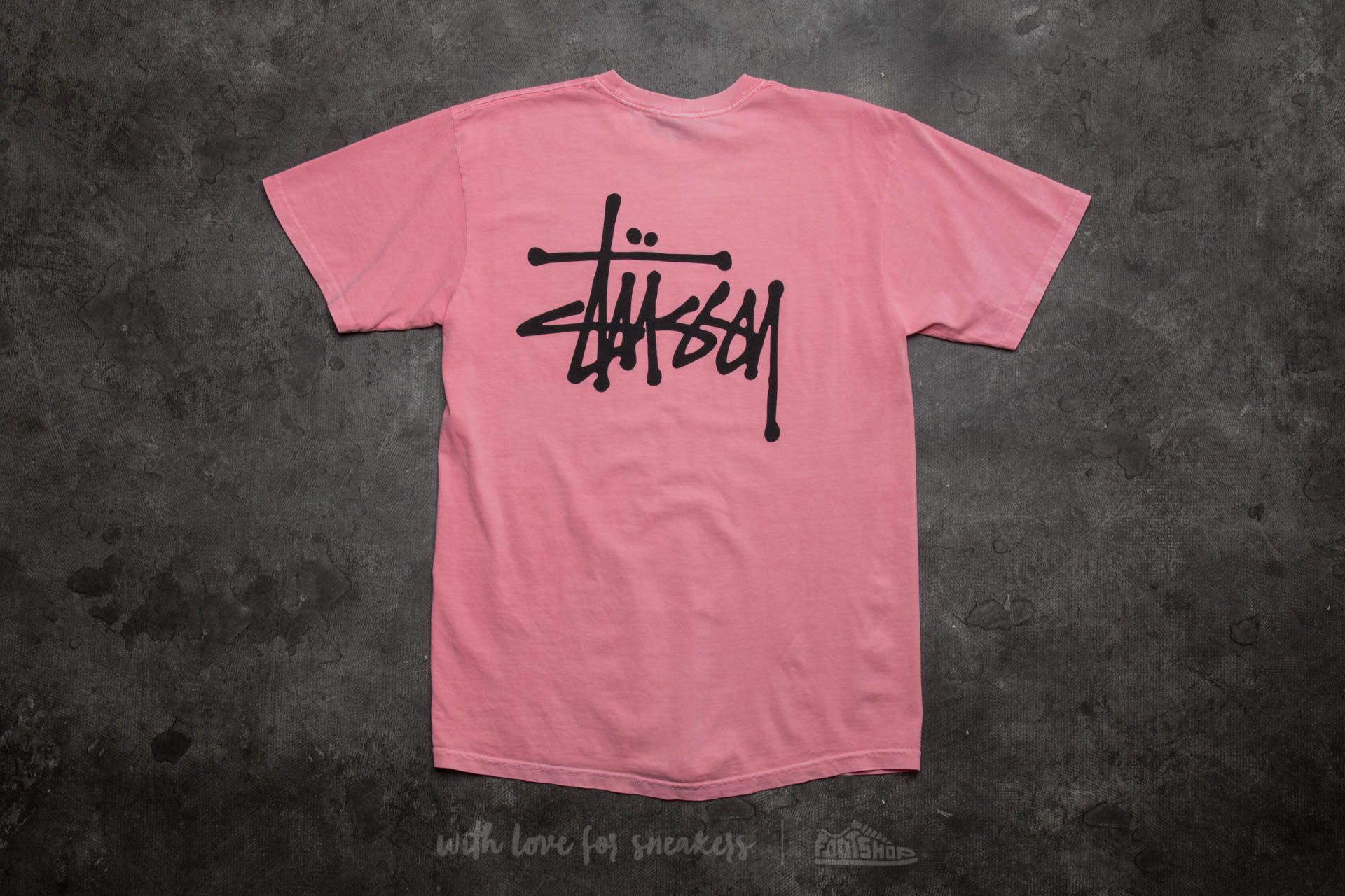 Camisetas Stüssy Basic Pigment Dyed Tee Pink