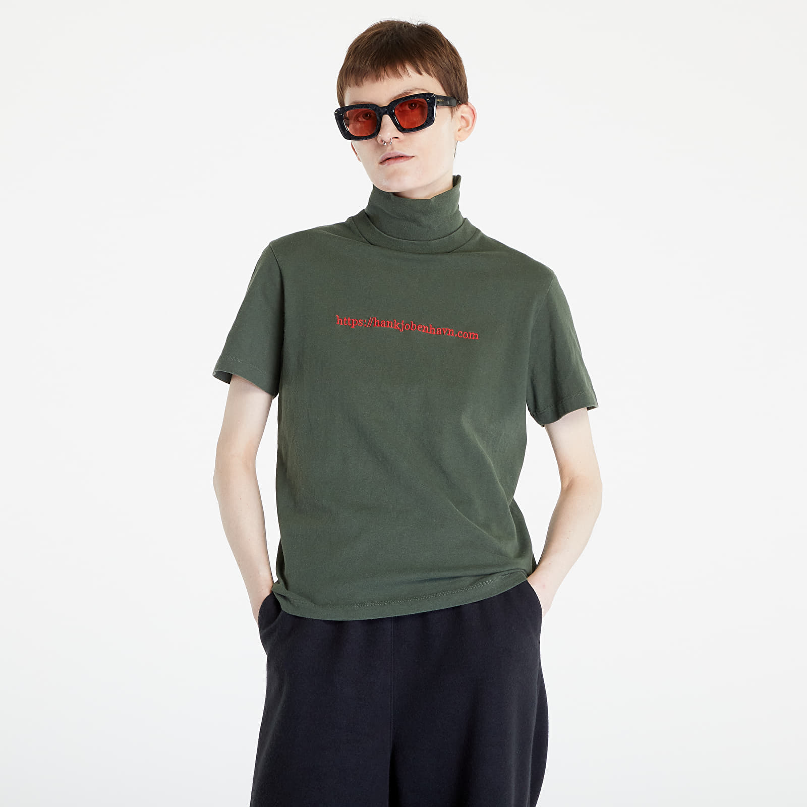 T-shirts Han Kjøbenhavn Collar Tee Army