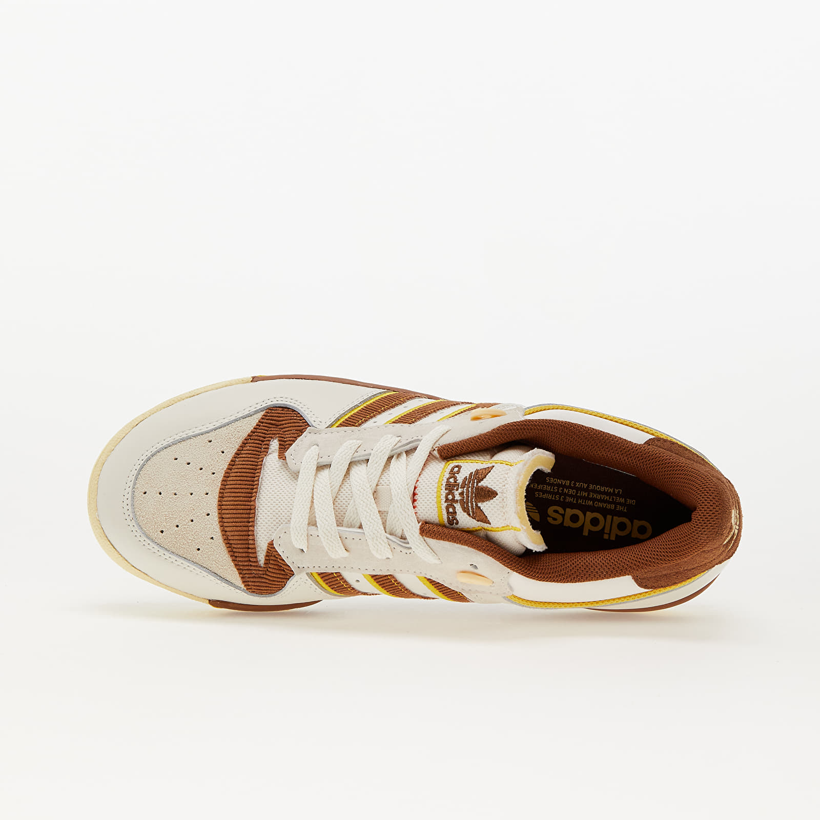 Férfi cipők adidas Rivalry Low 86 Core White/ Wild Brown/ Hazy Yellow
