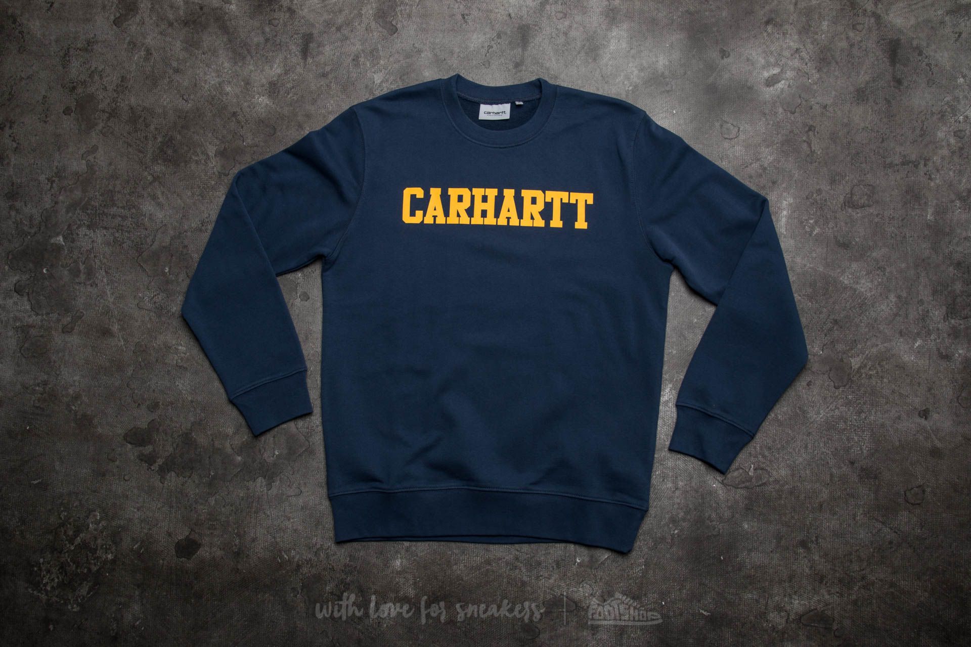 Mikiny Carhartt WIP College Sweat Blue/ Yellow