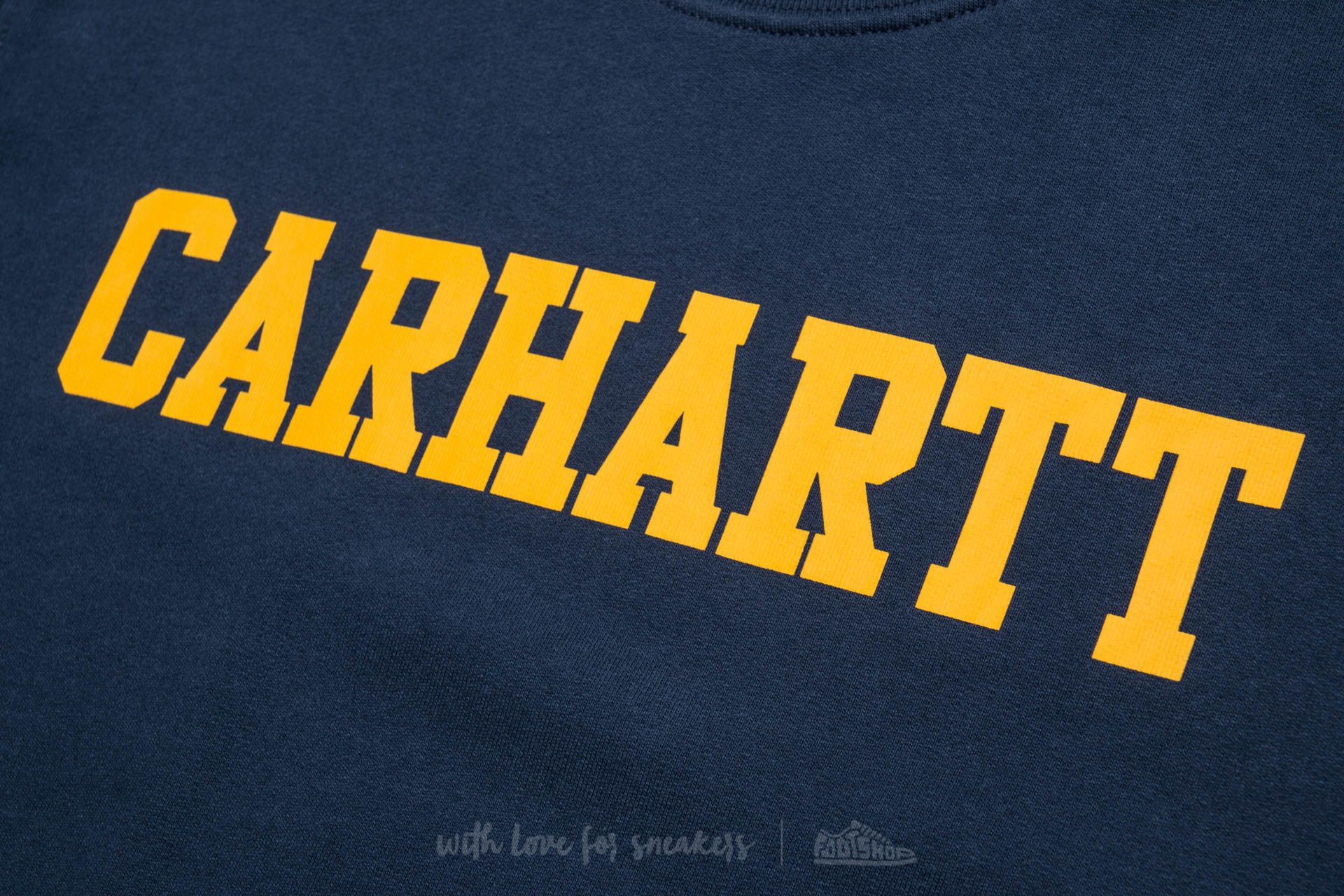 Mikiny Carhartt WIP College Sweat Blue/ Yellow